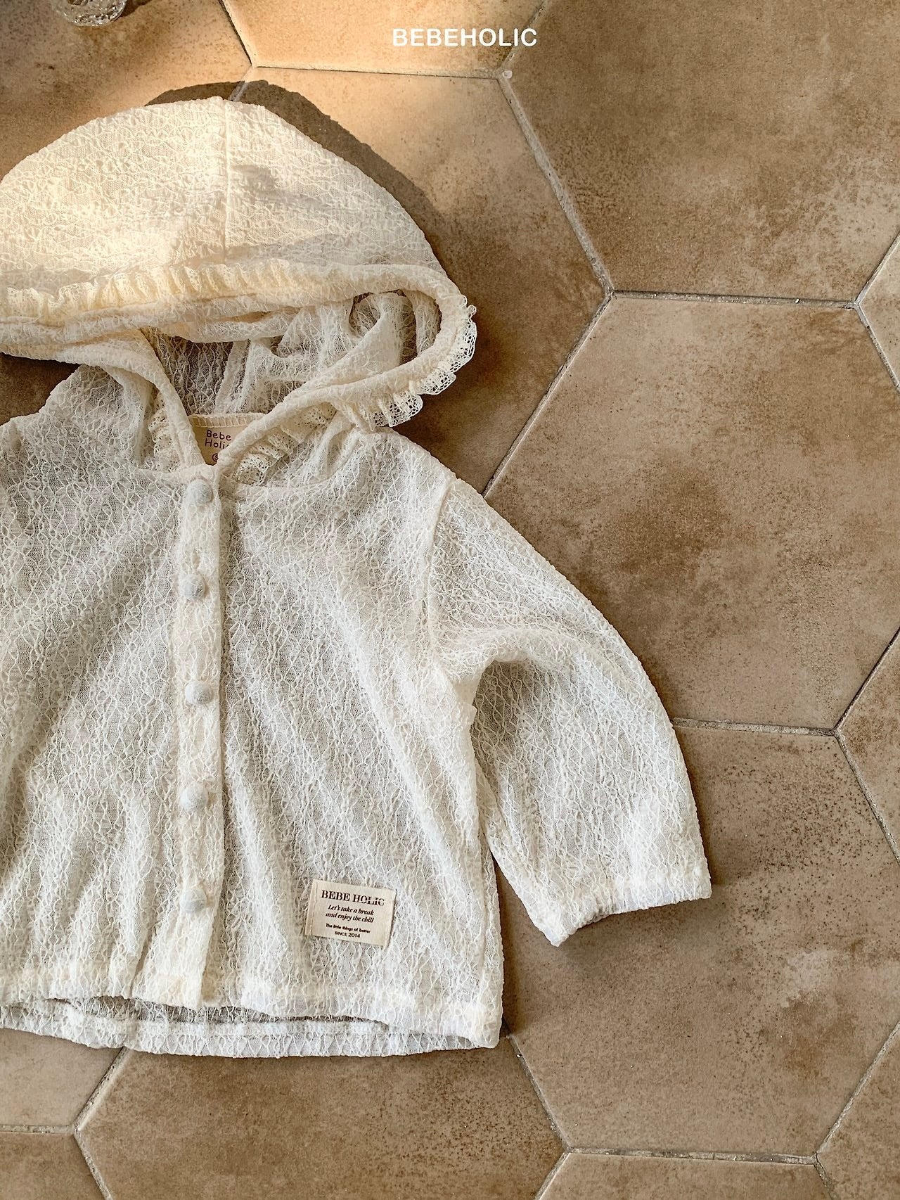 Lace hooded jacket