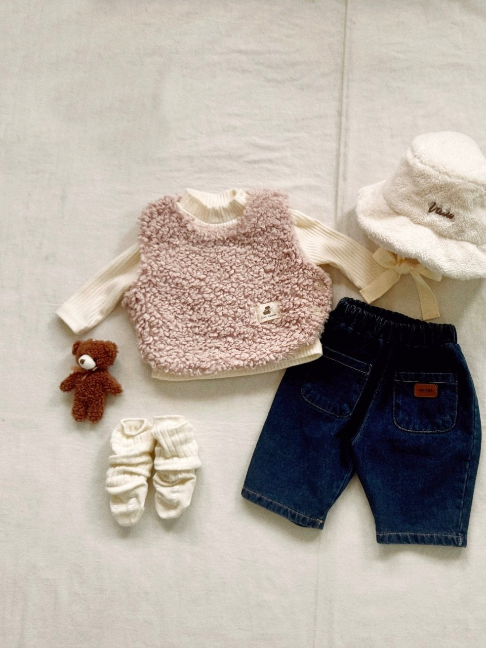 Baby lamb boa vest