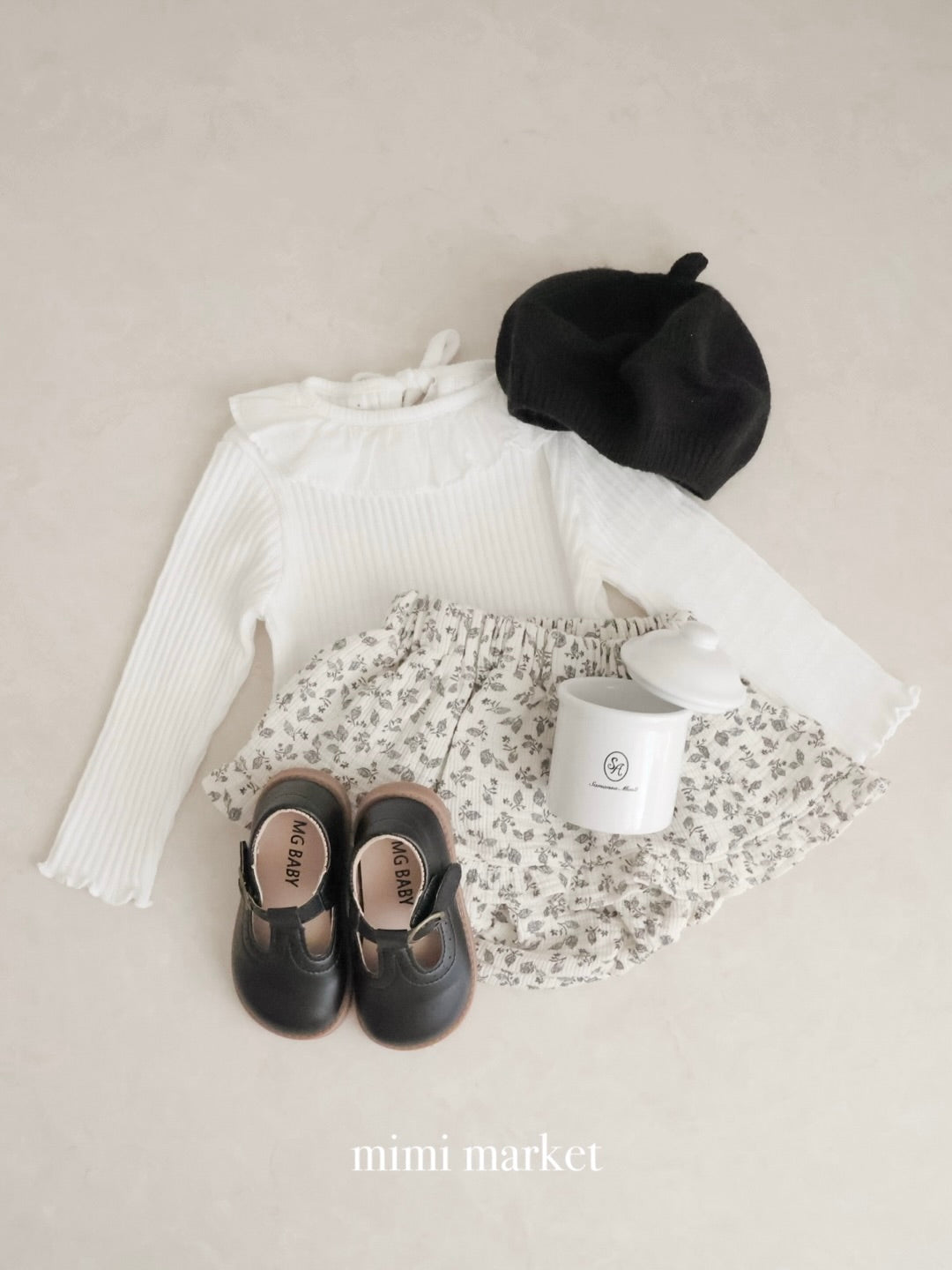 Flower frill cancan skirt