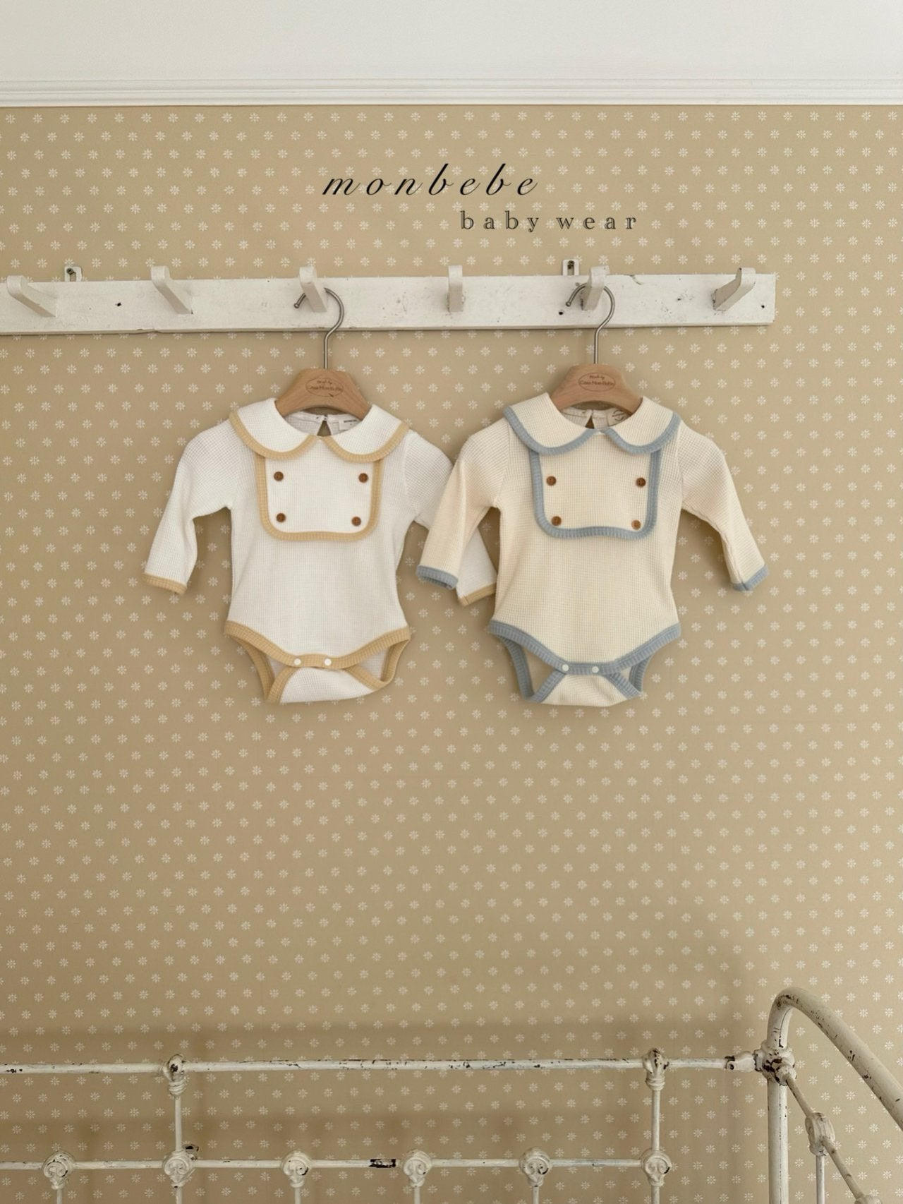 Boy bib waffle rompers