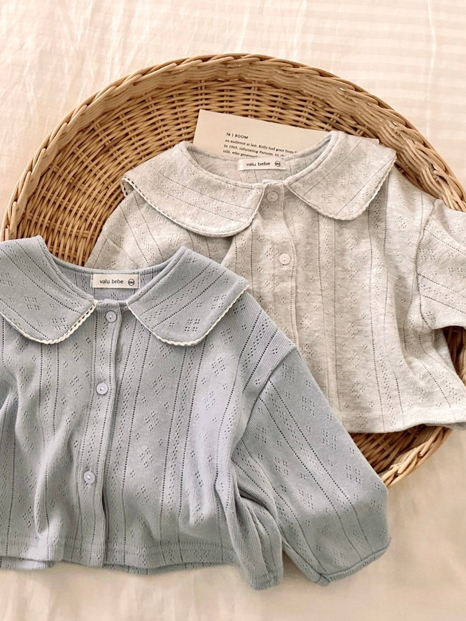 Eyelet sailor cardigan