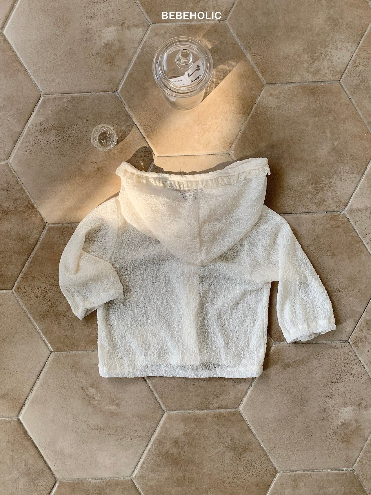 Lace hooded jacket