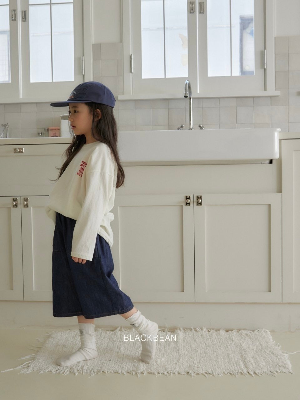 Raw denim pocket jeans