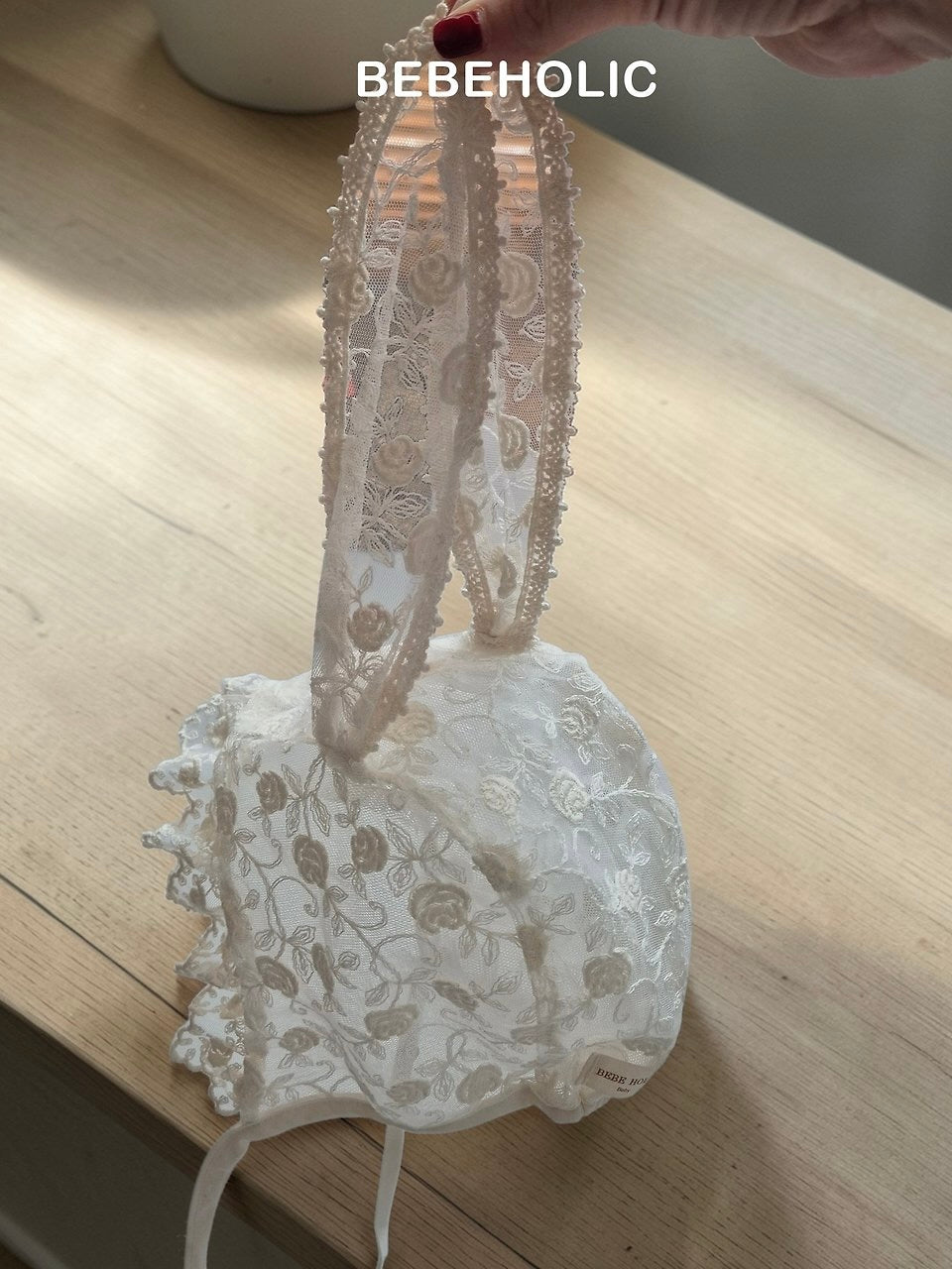 Bunny lace bonnet