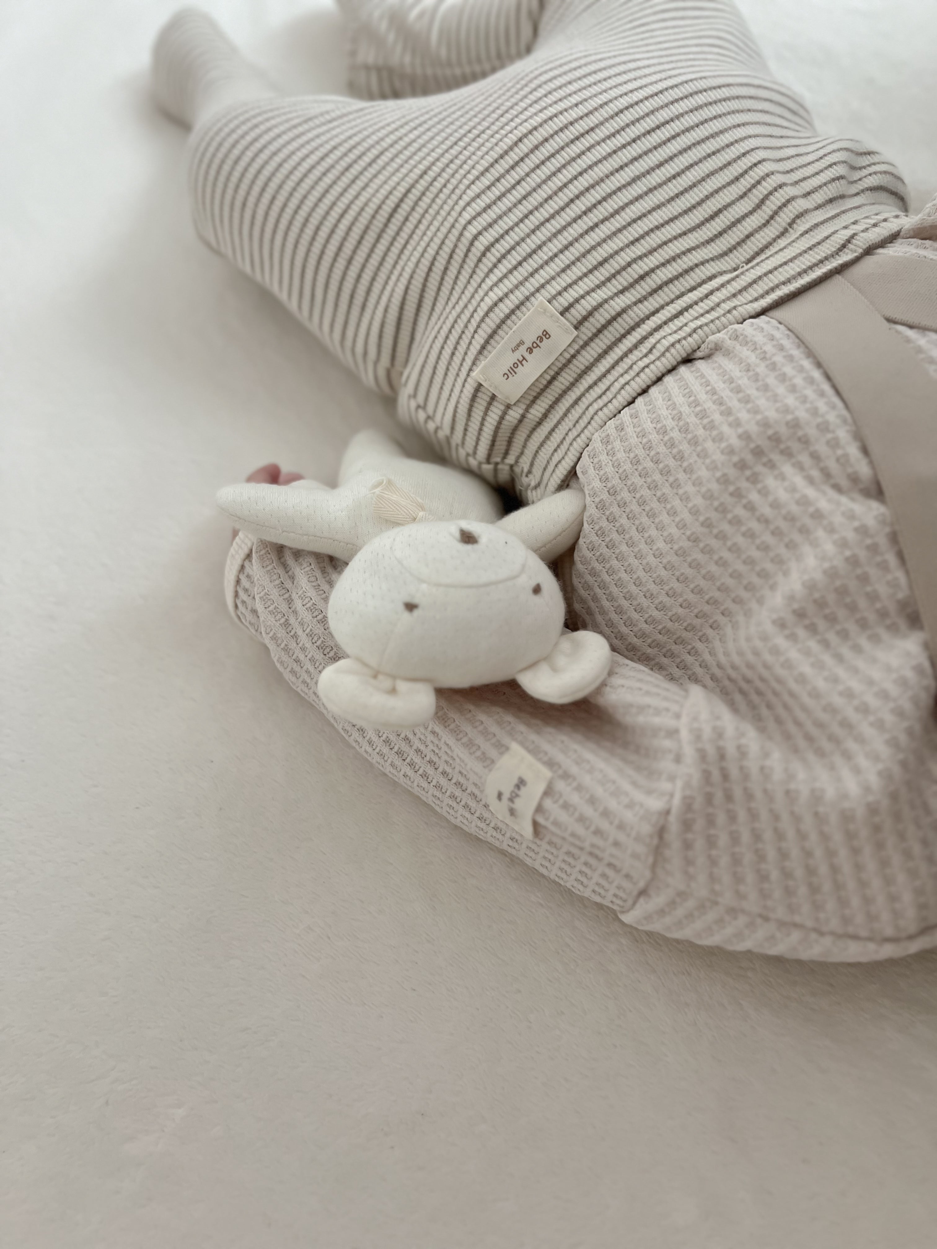 Bebe stripe suspender leggings