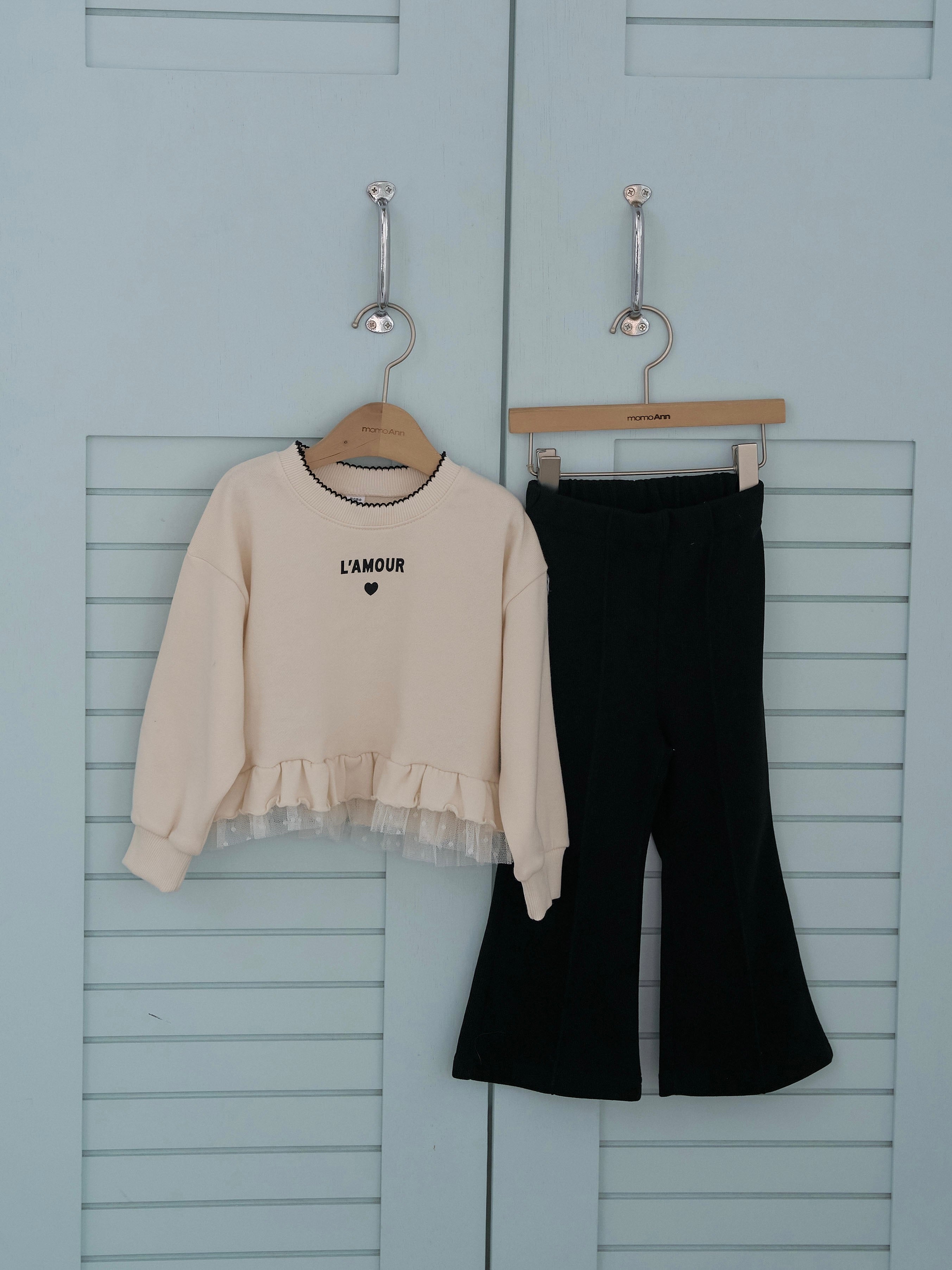 Pintuck bootcut pants