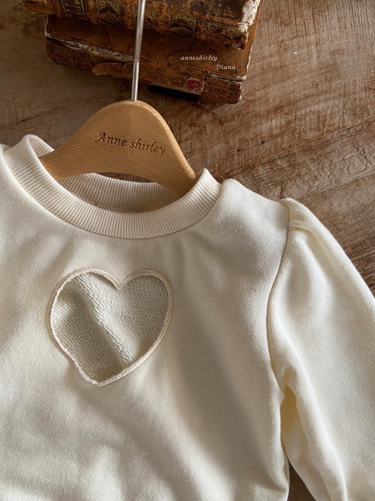 Waffle knit sweatshirt