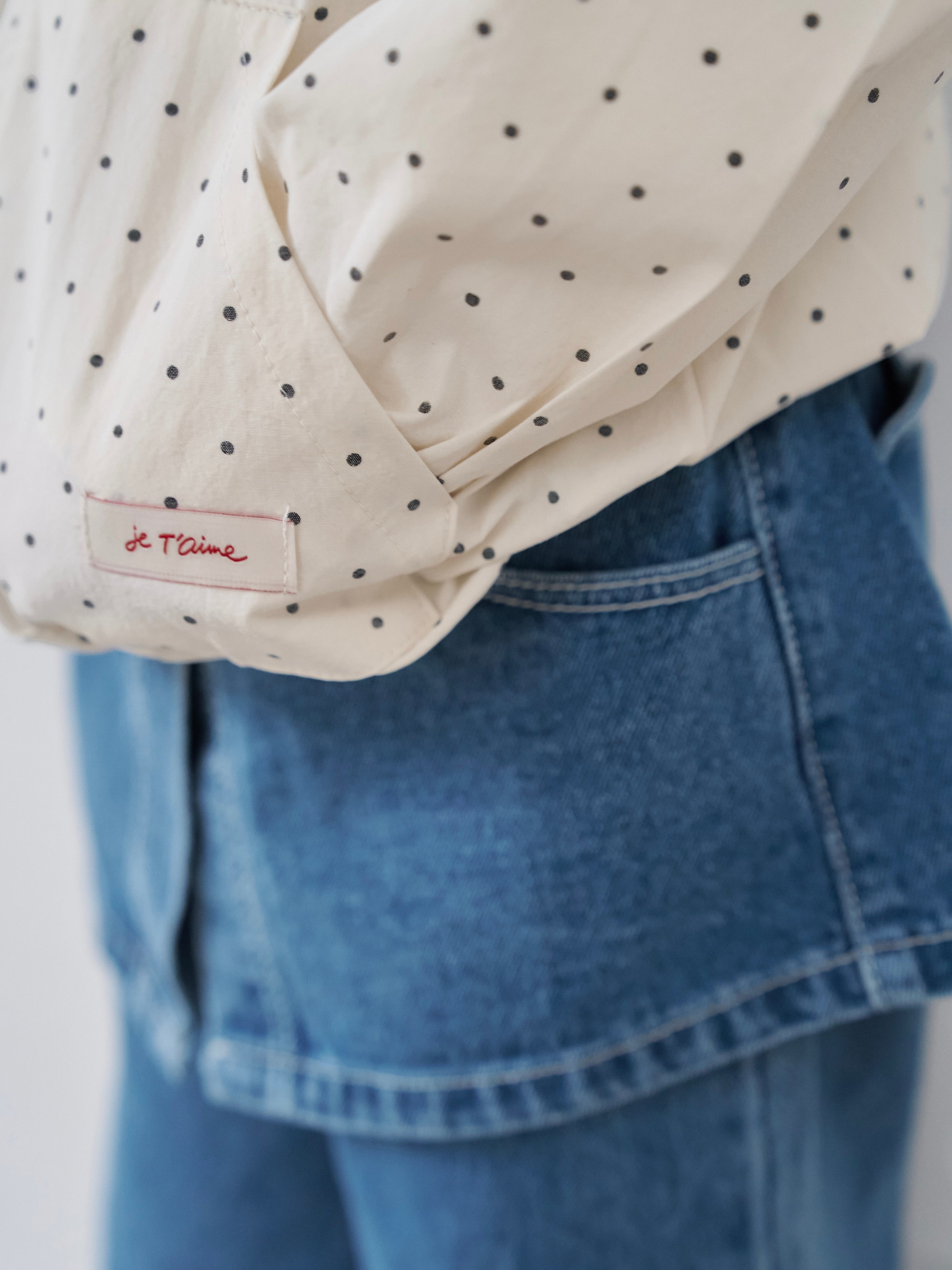 Polka dot zip up jacket