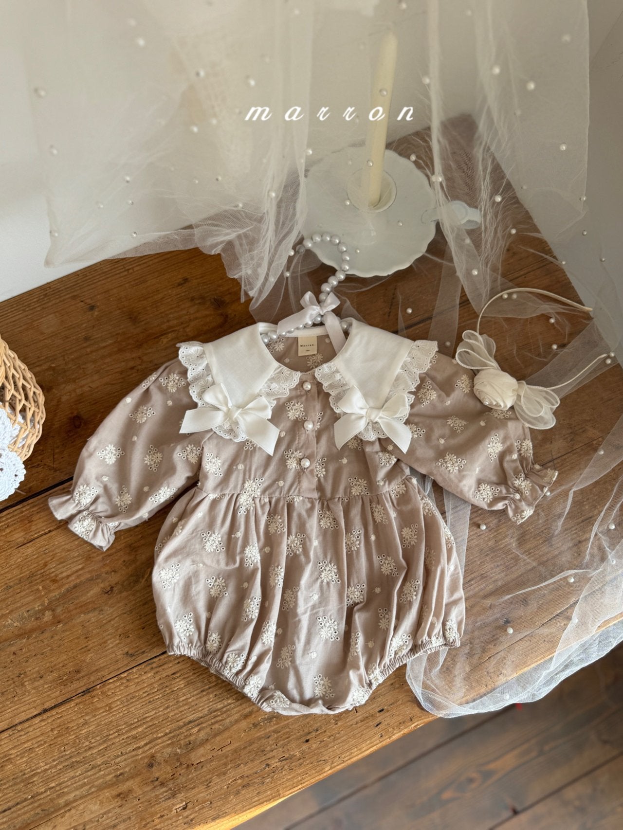 Petit ribbon rompers