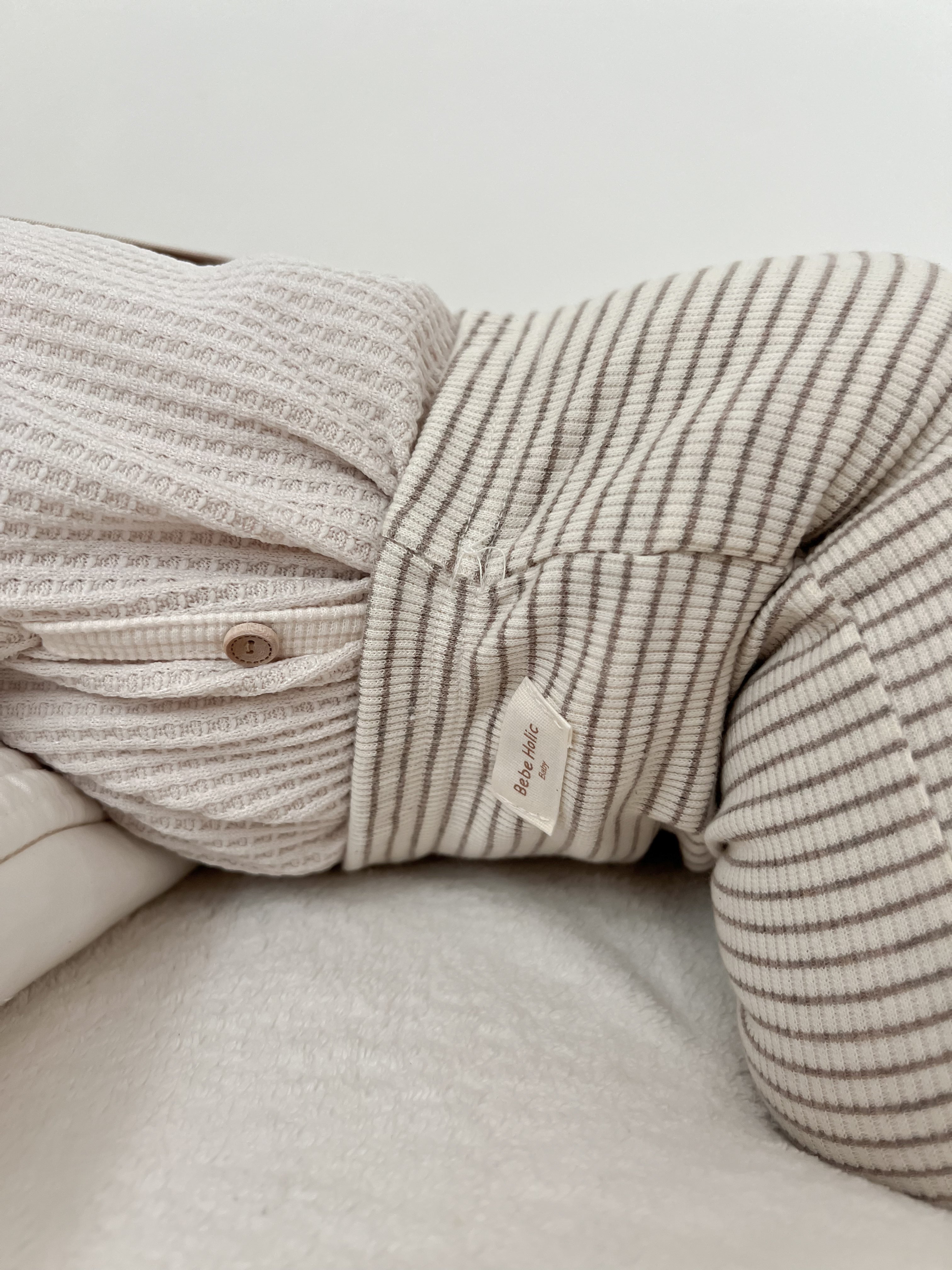 Bebe stripe suspender leggings