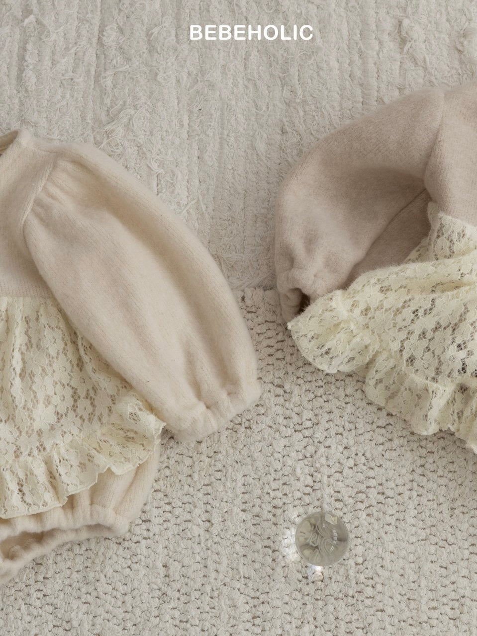 Lace frill rompers