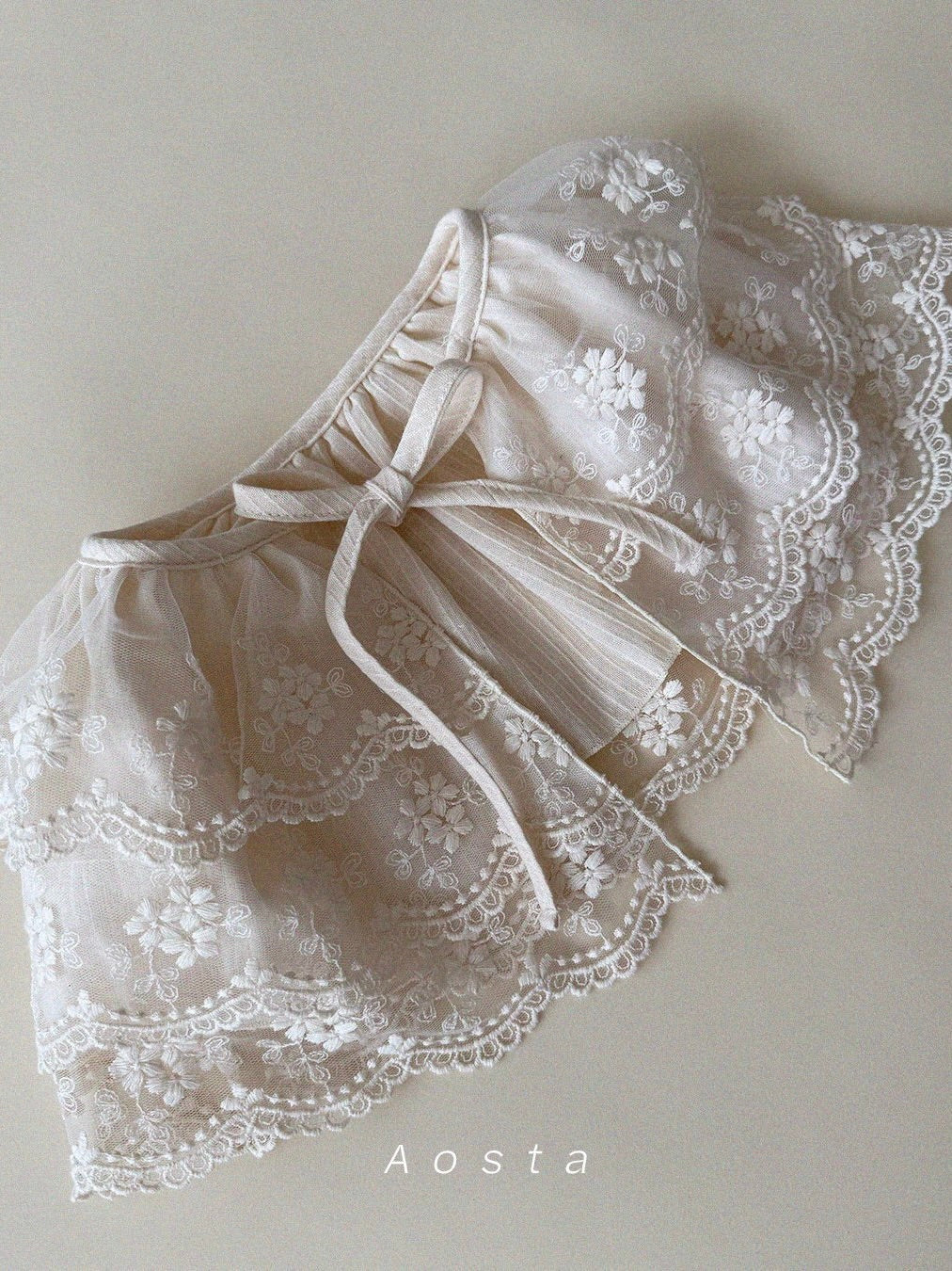 Lace ribbon skirt