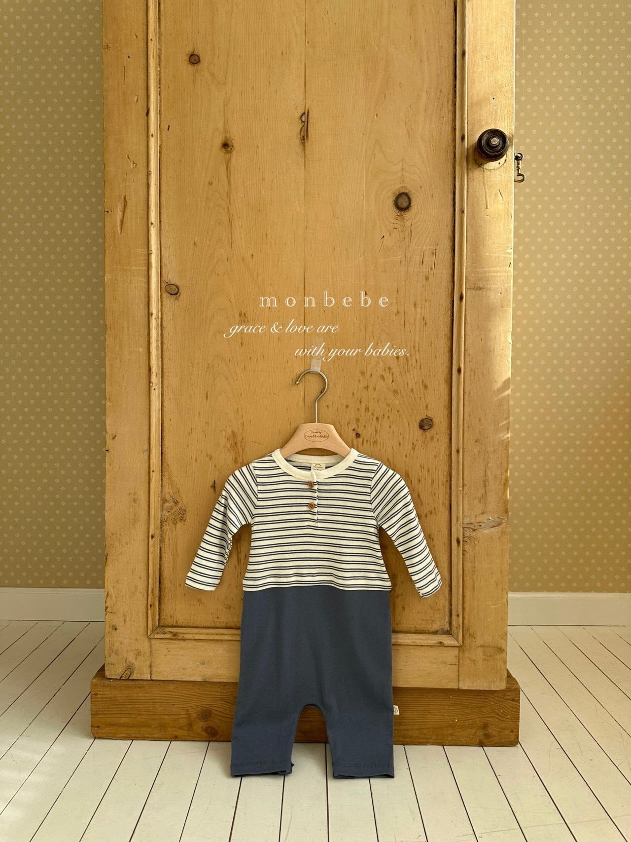 Striped contrast rompers