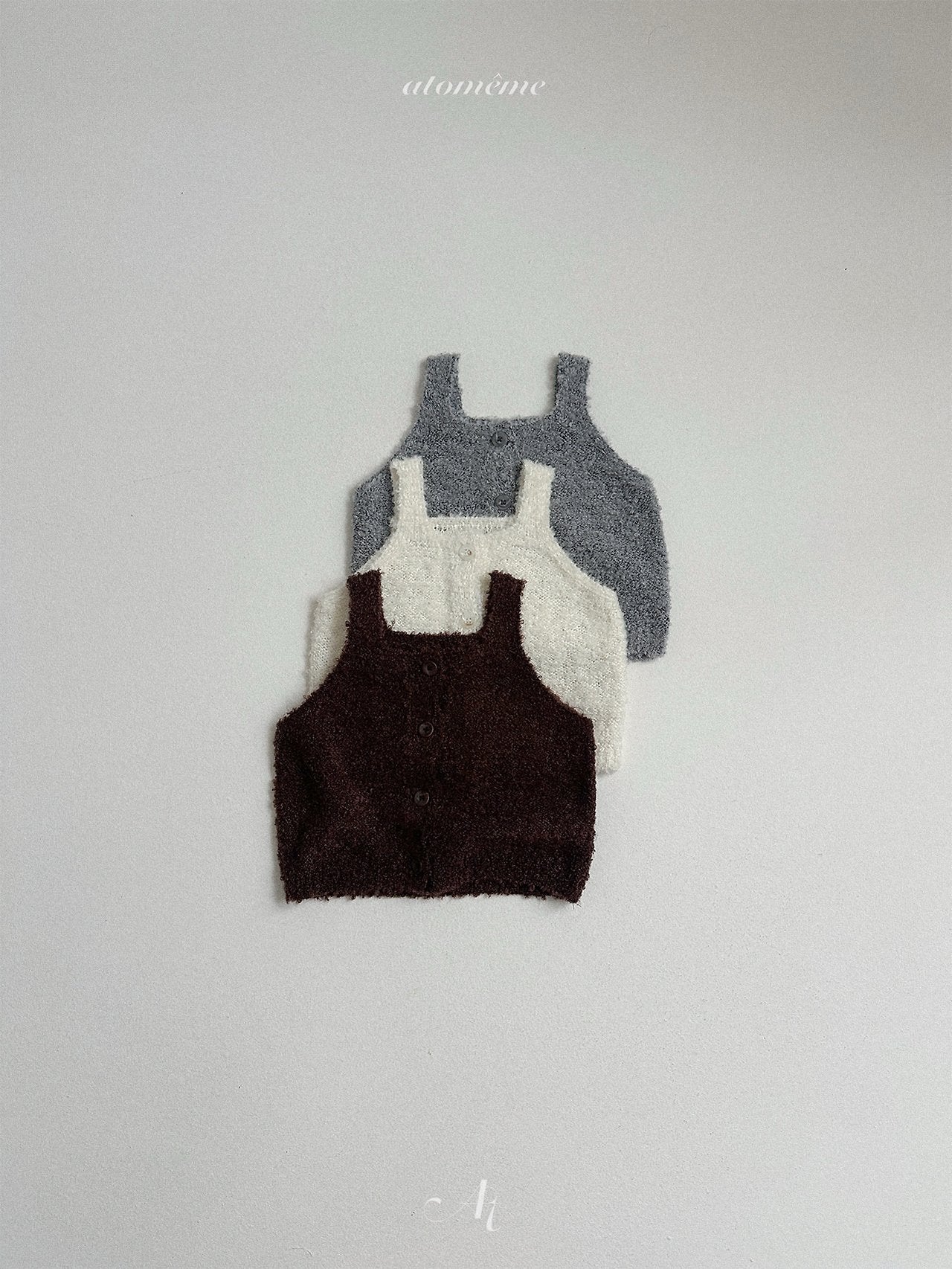 Ecru knit vest