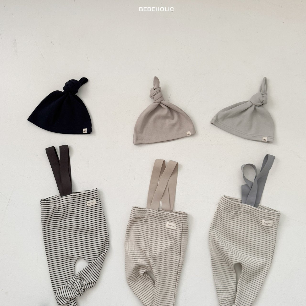 Bebe stripe suspender leggings