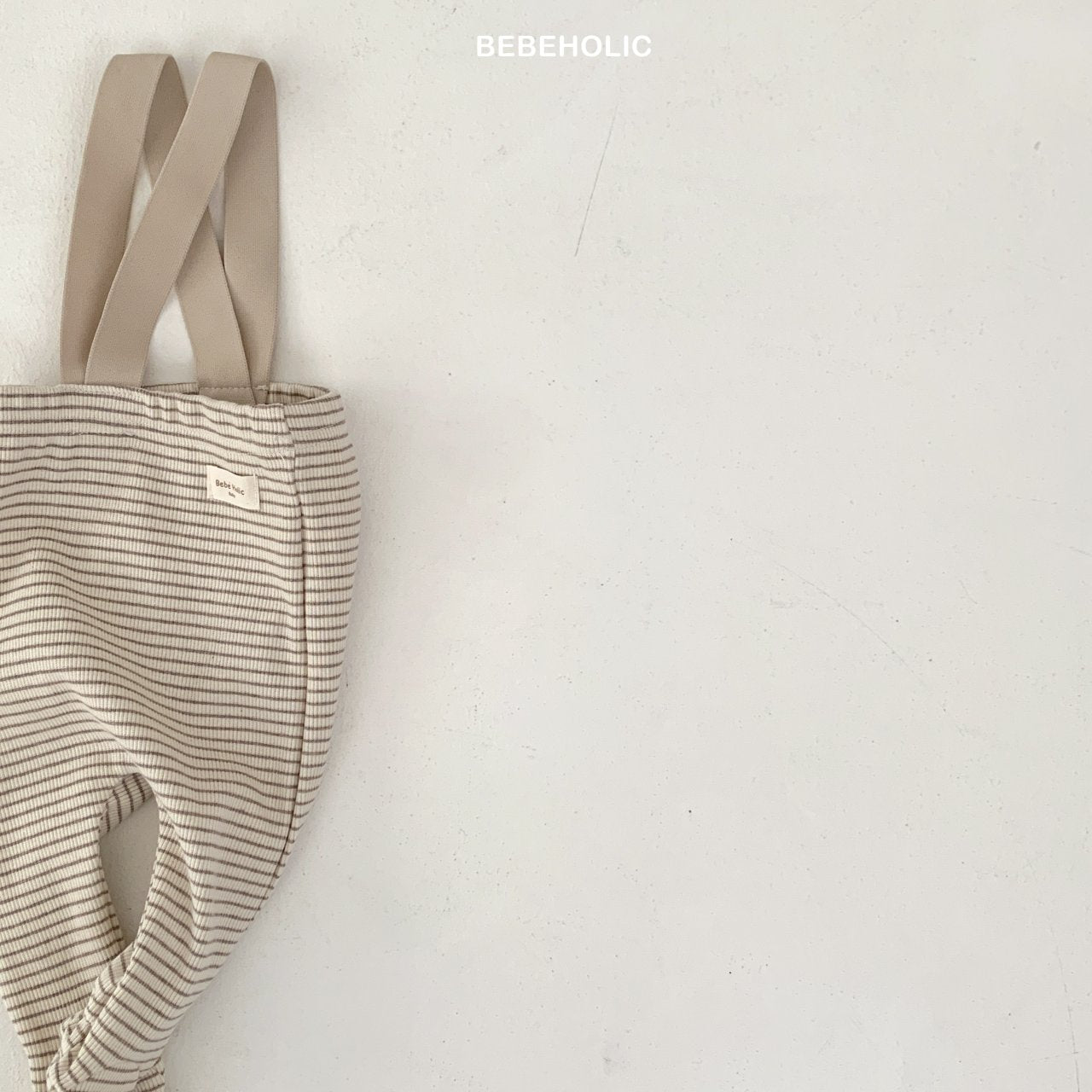 Bebe stripe suspender leggings