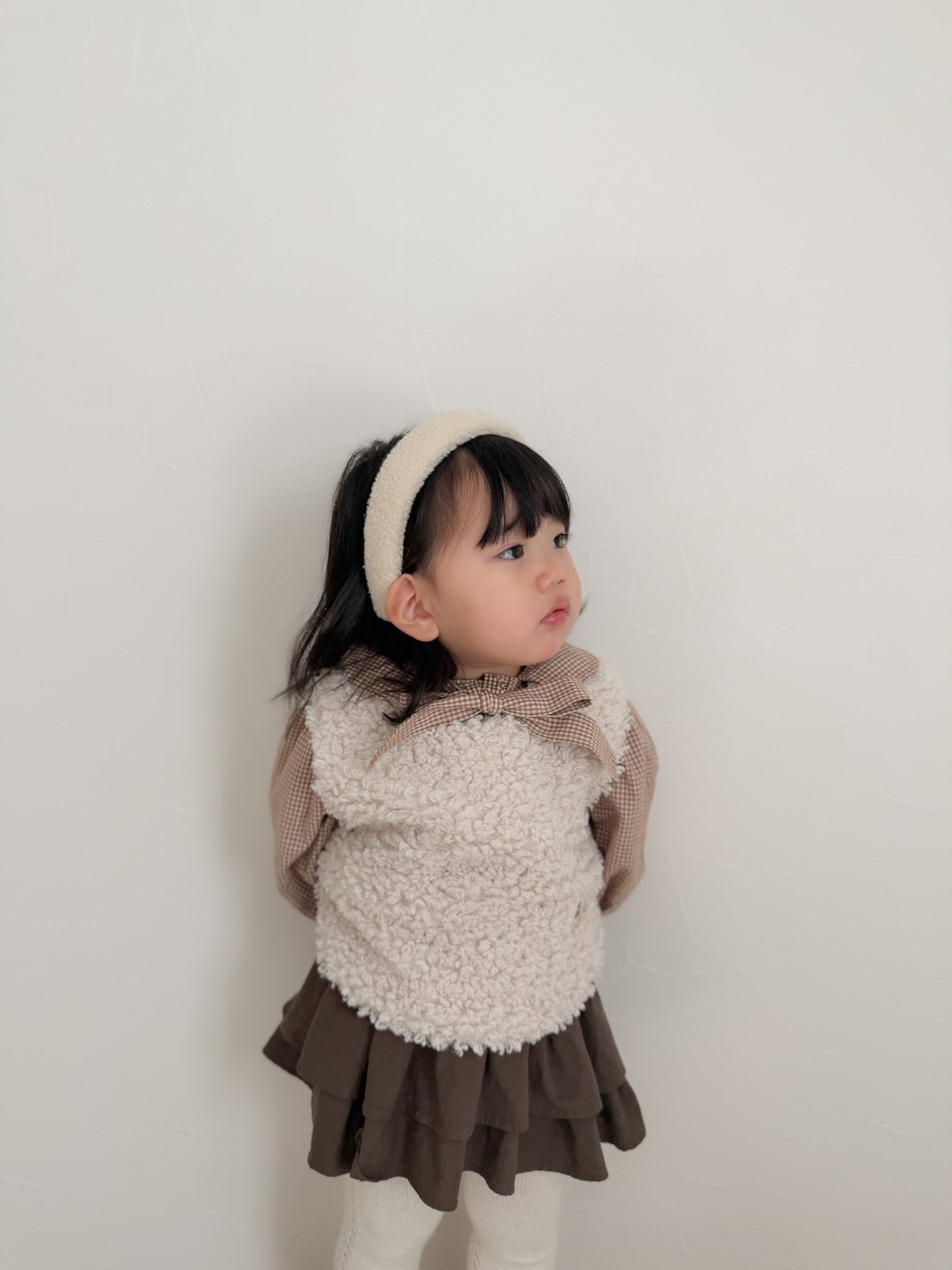 Baby lamb boa vest