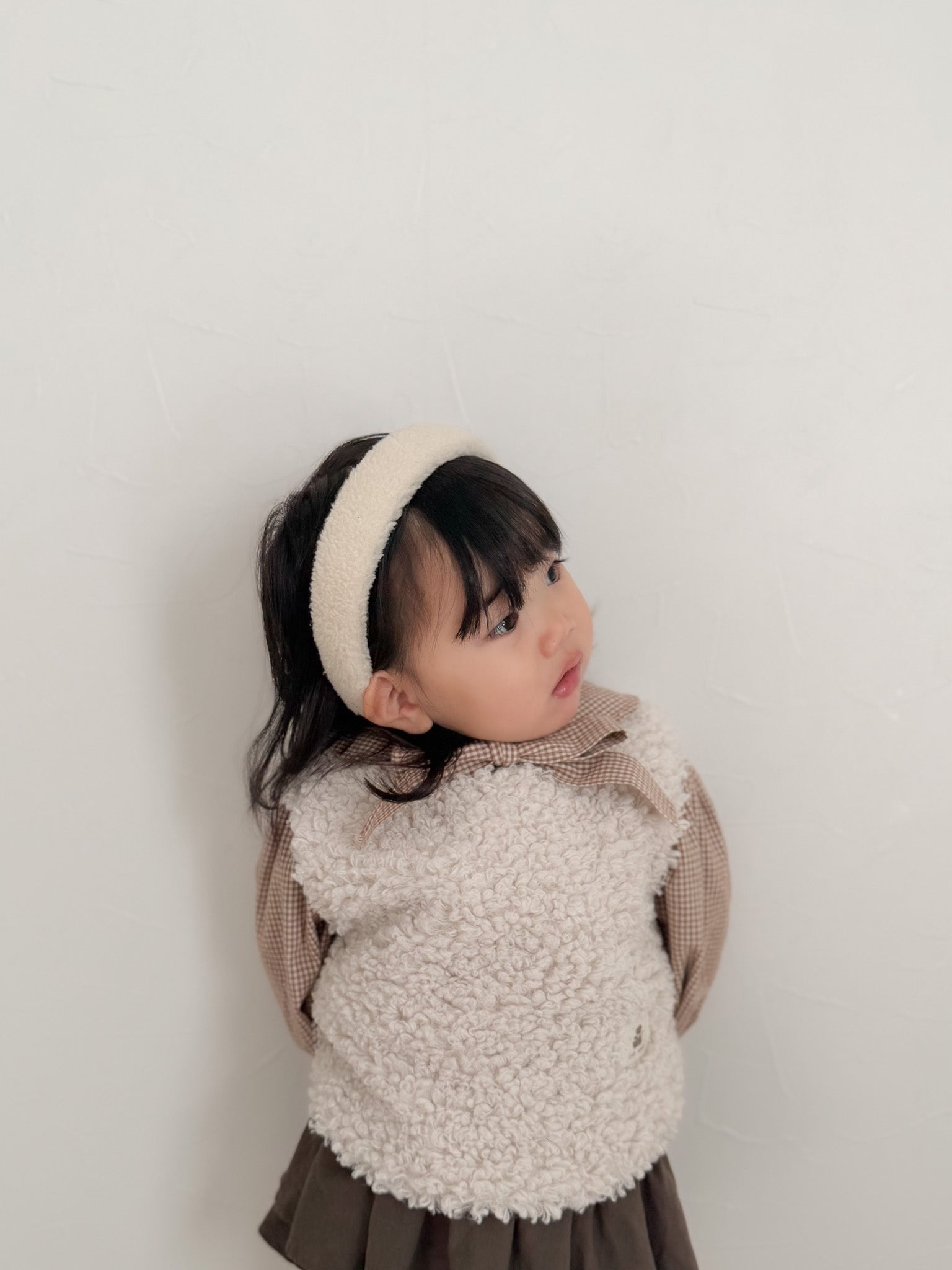 Baby lamb boa vest