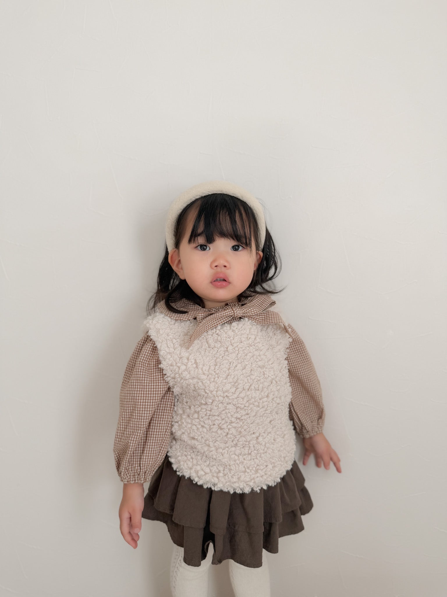 Baby lamb boa vest