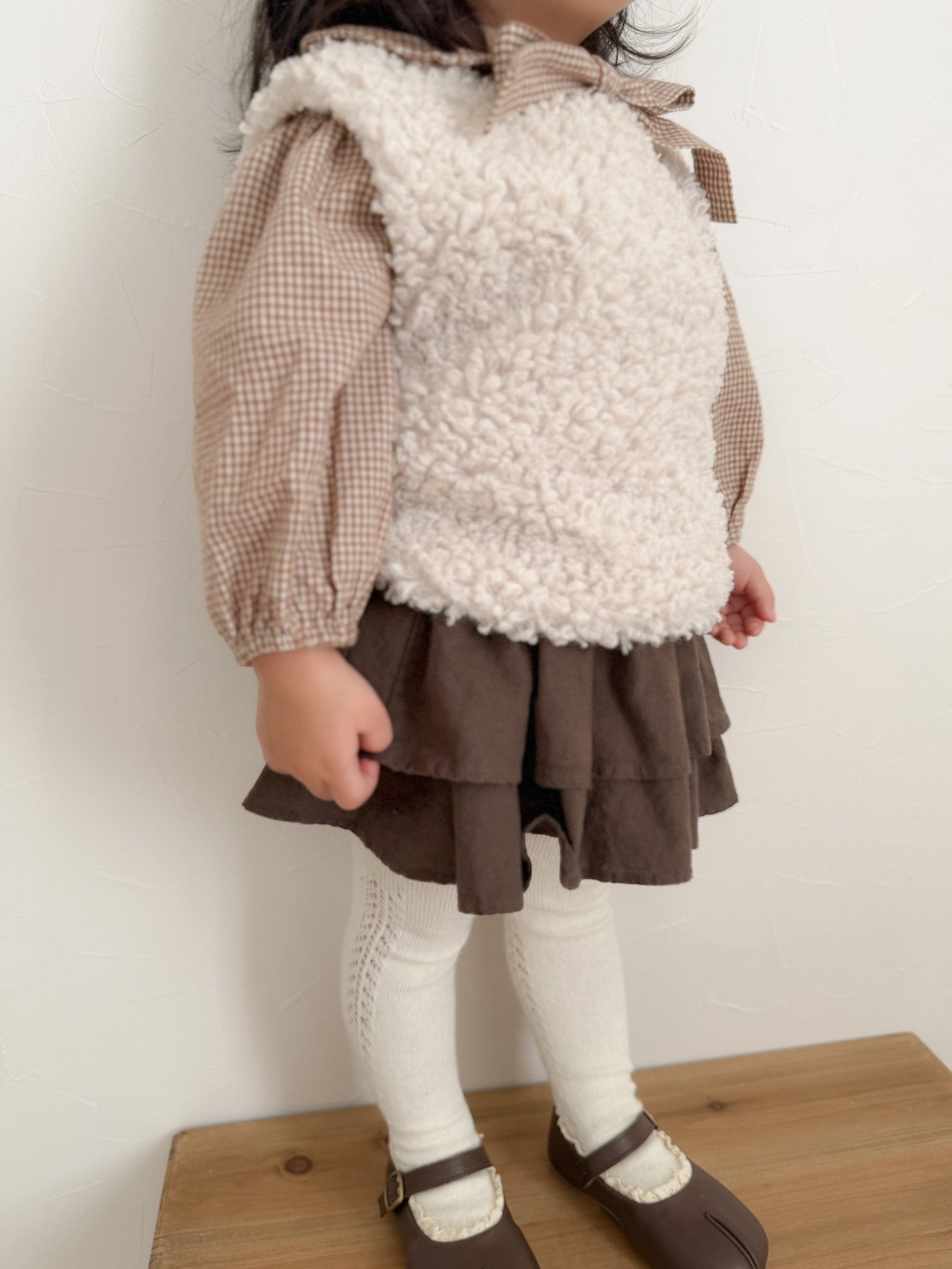Baby lamb boa vest