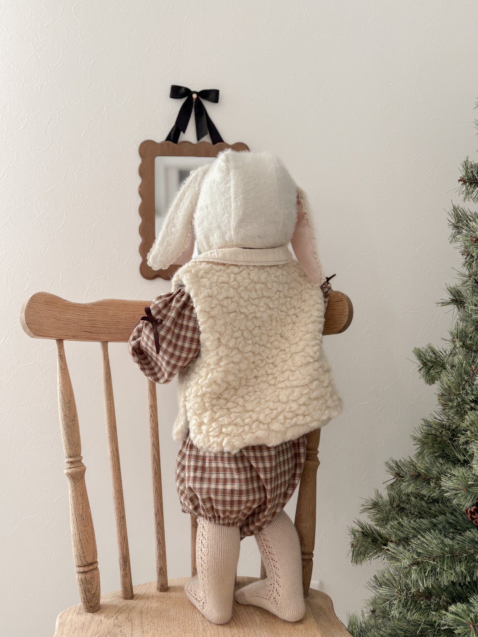 Bunny fur bonnet (baby)