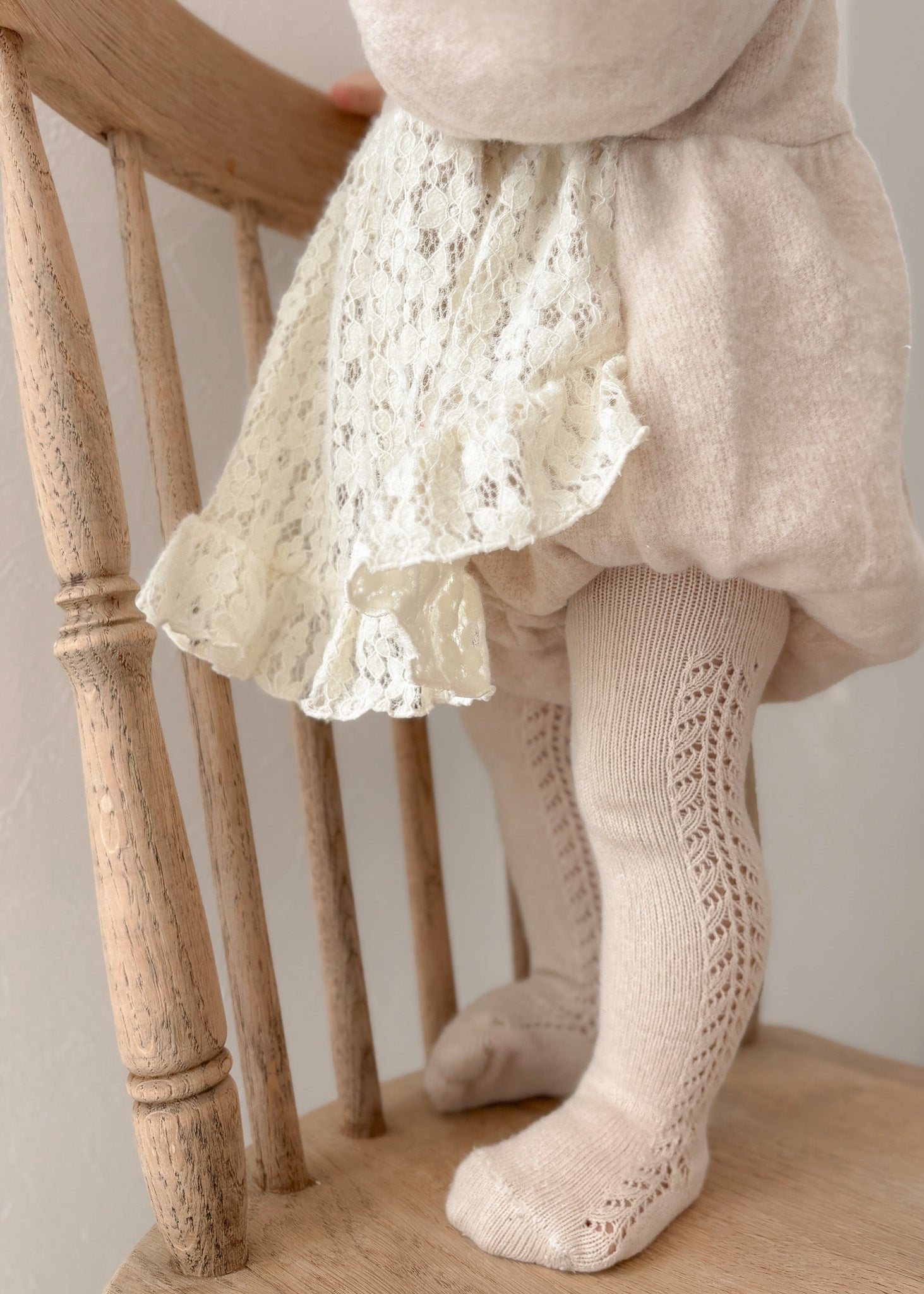 Lace frill rompers