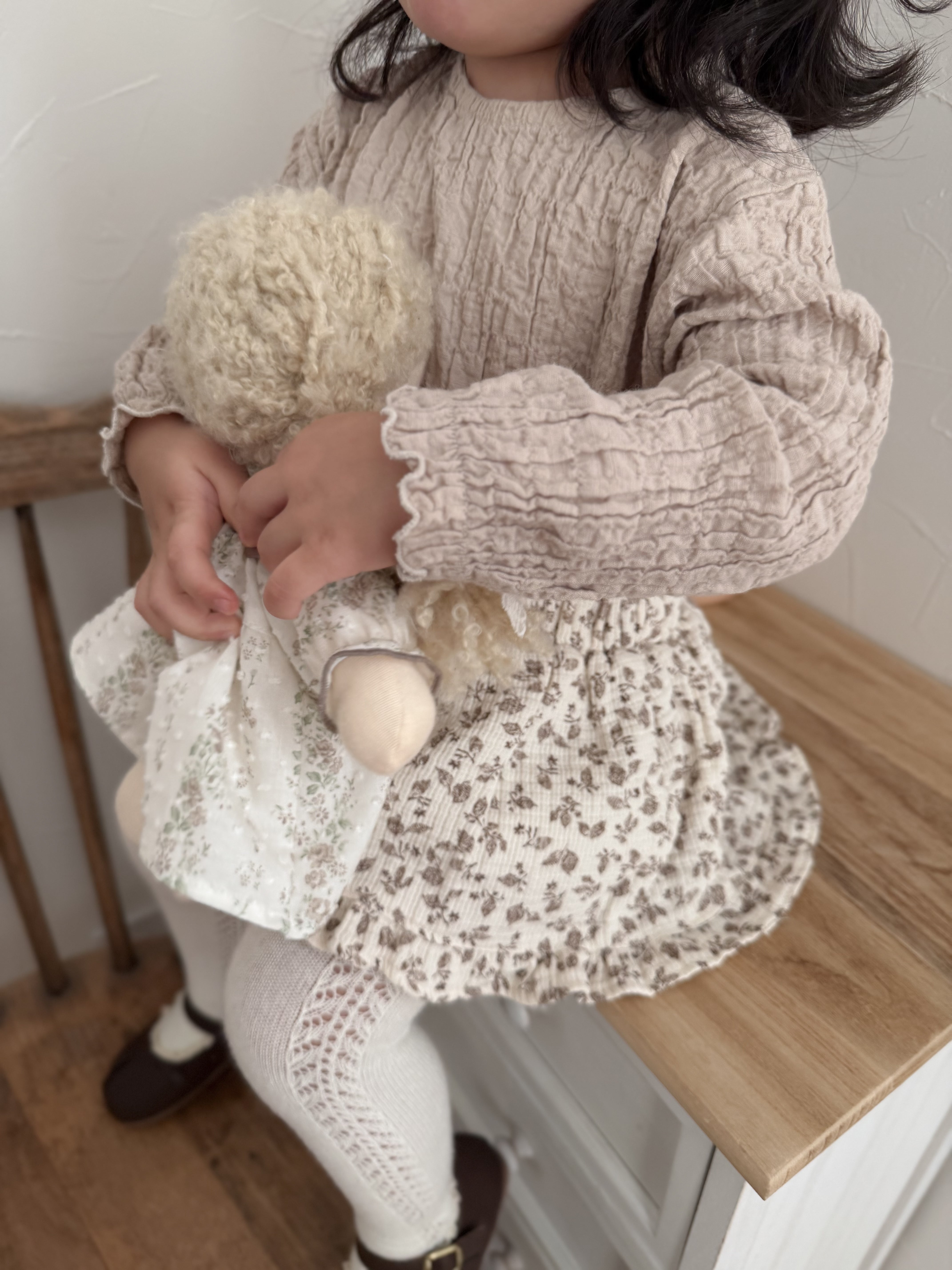 Flower frill cancan skirt