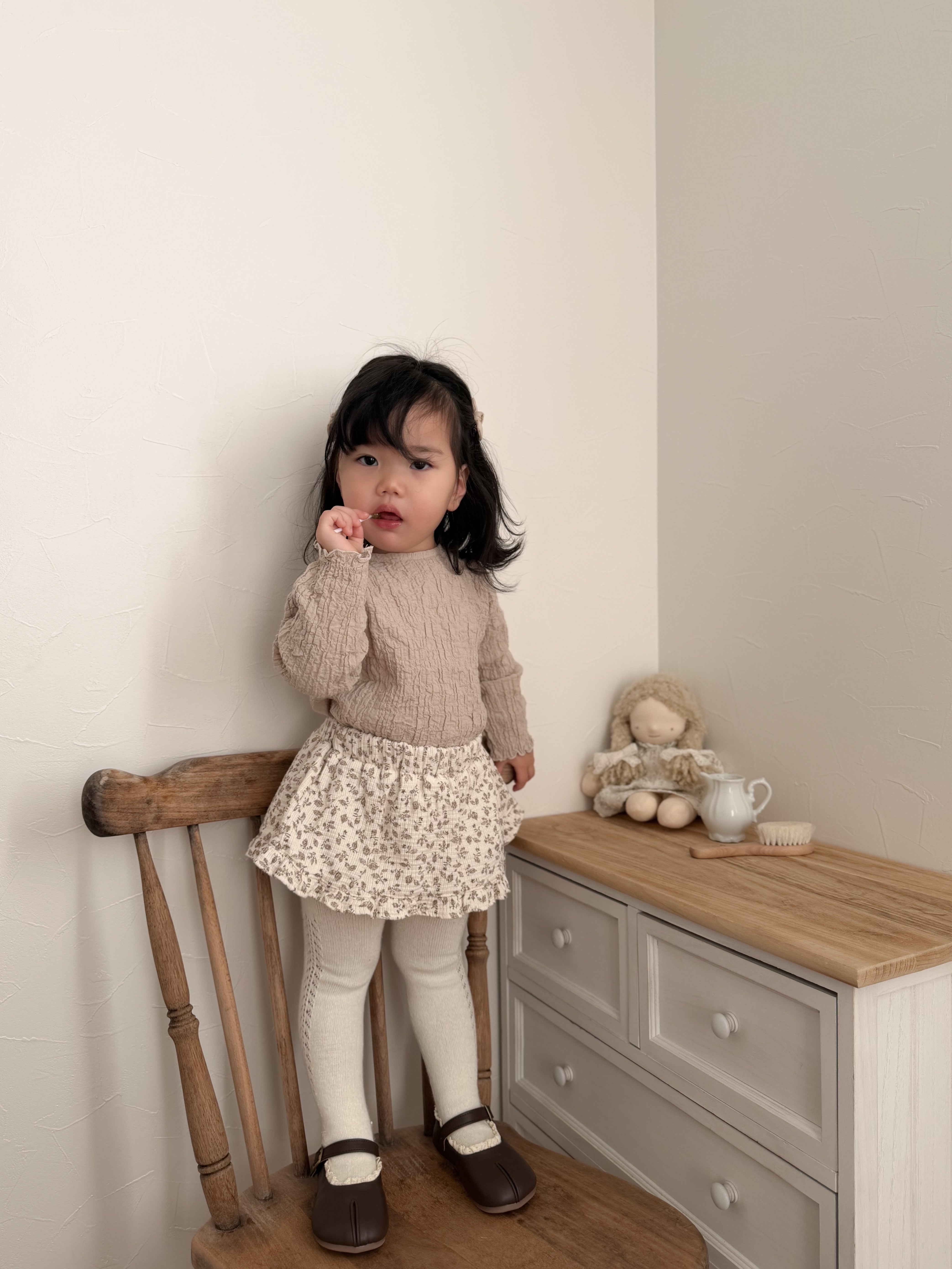 Flower frill cancan skirt