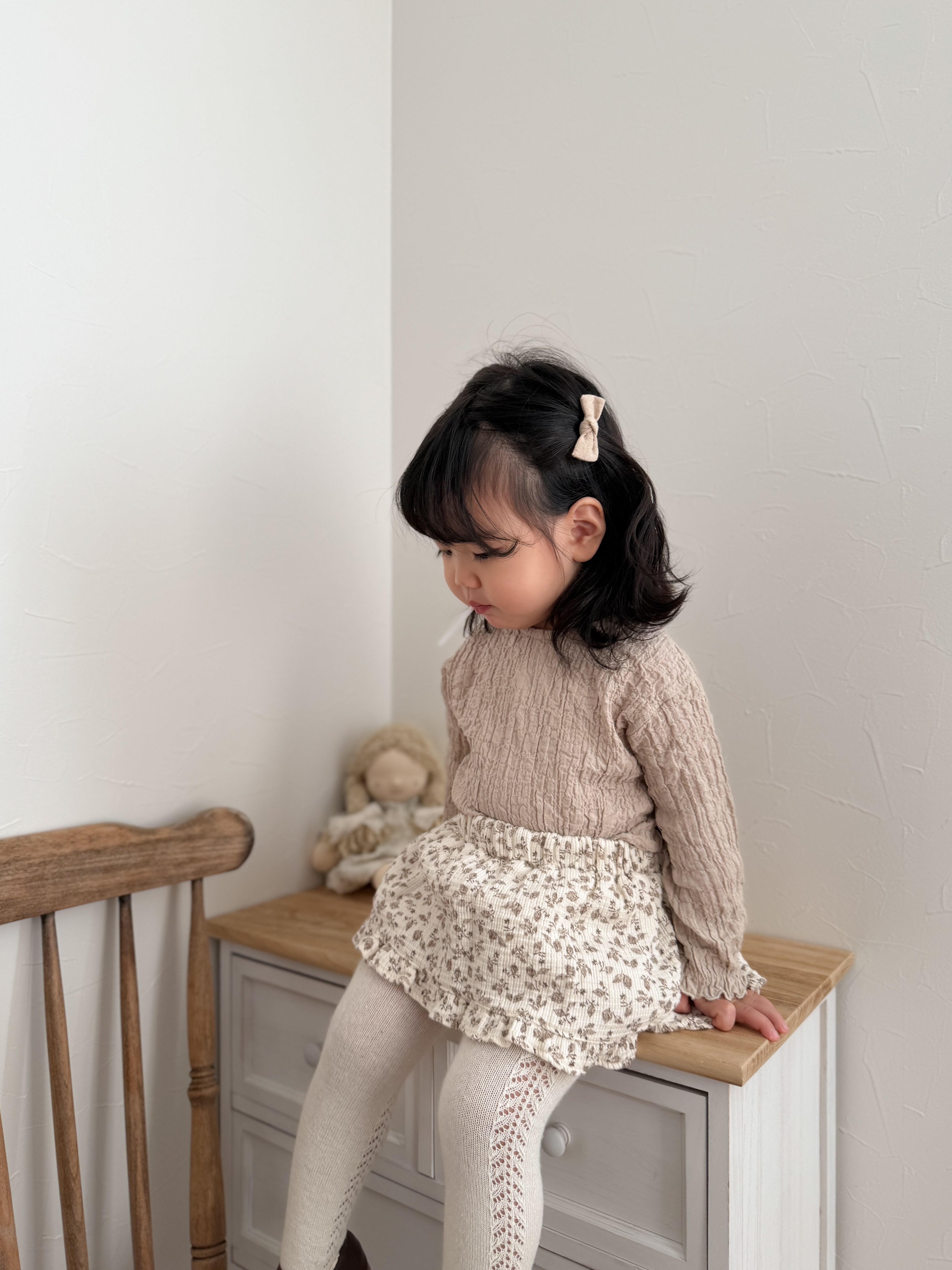 Flower frill cancan skirt