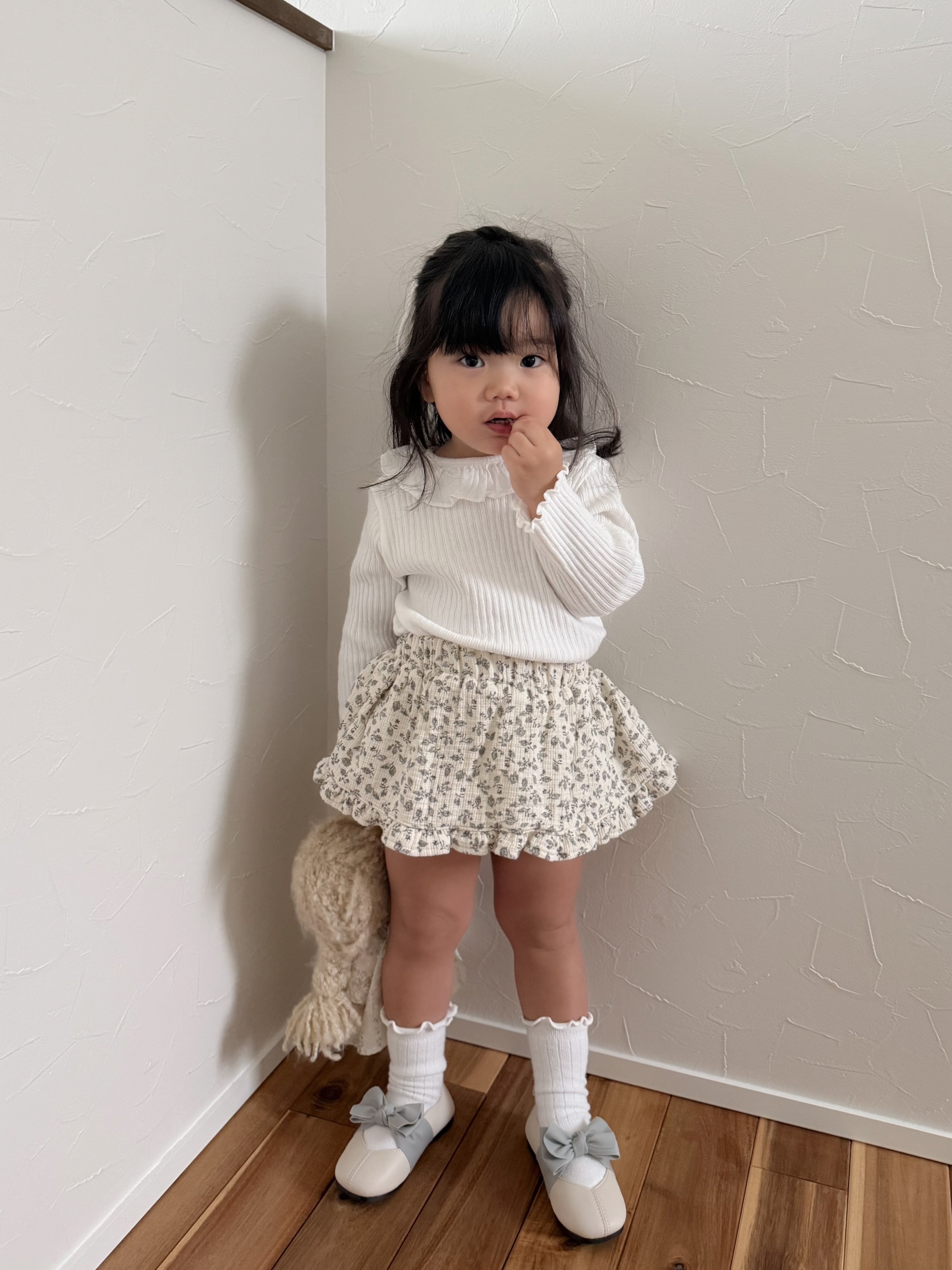 Flower frill cancan skirt