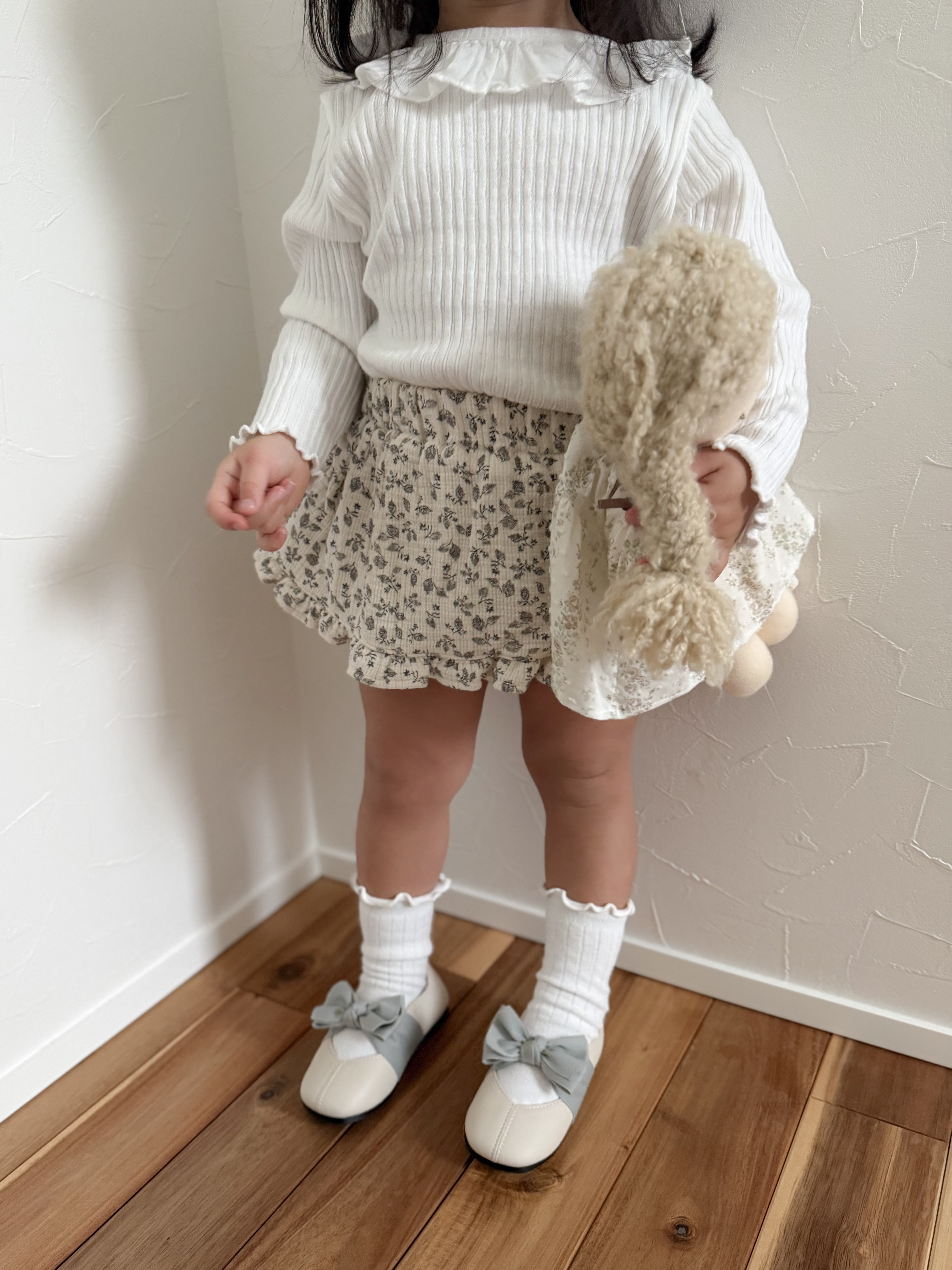 Flower frill cancan skirt