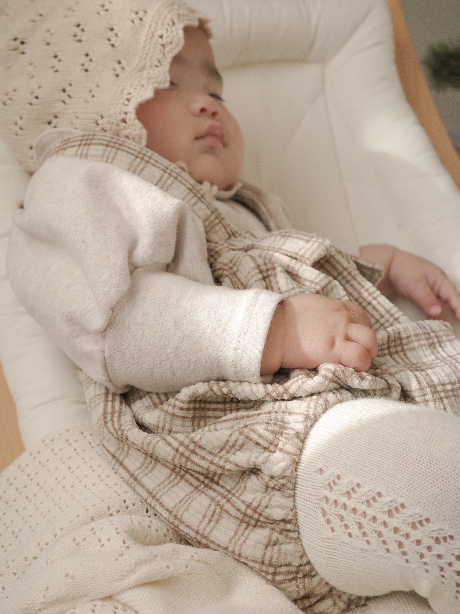 Soft check suspender bloomer