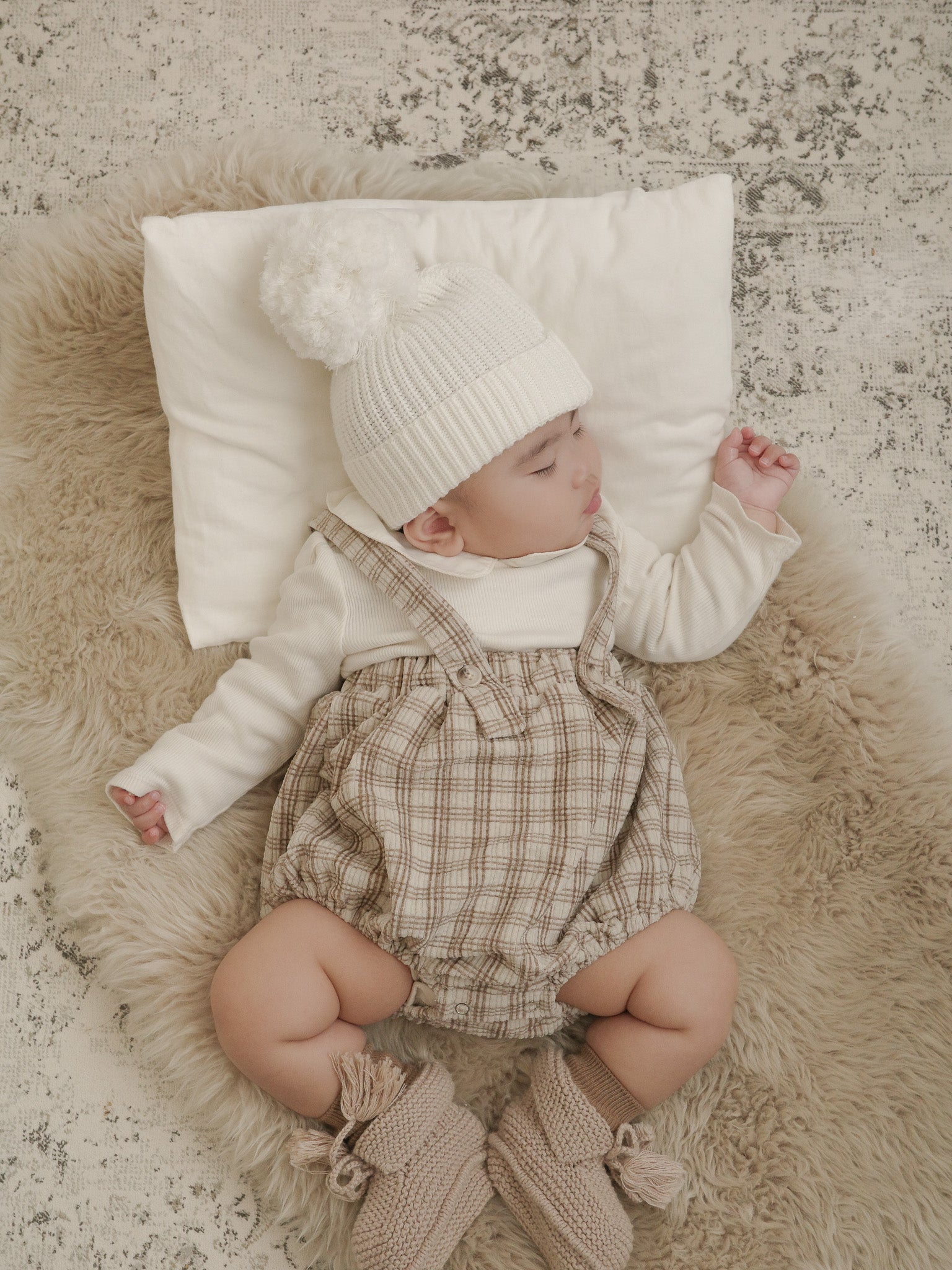 Soft check suspender bloomer