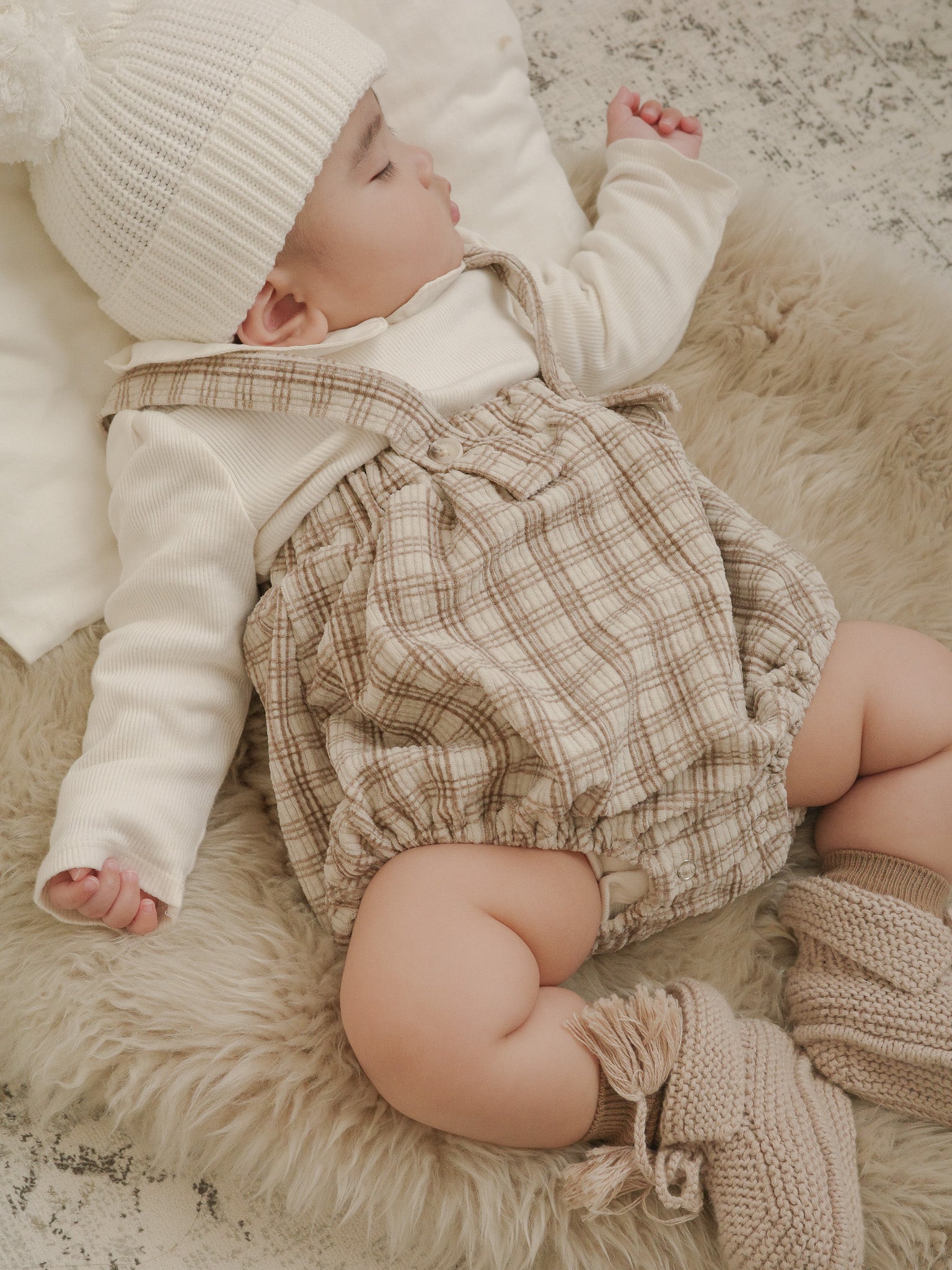 Soft check suspender bloomer