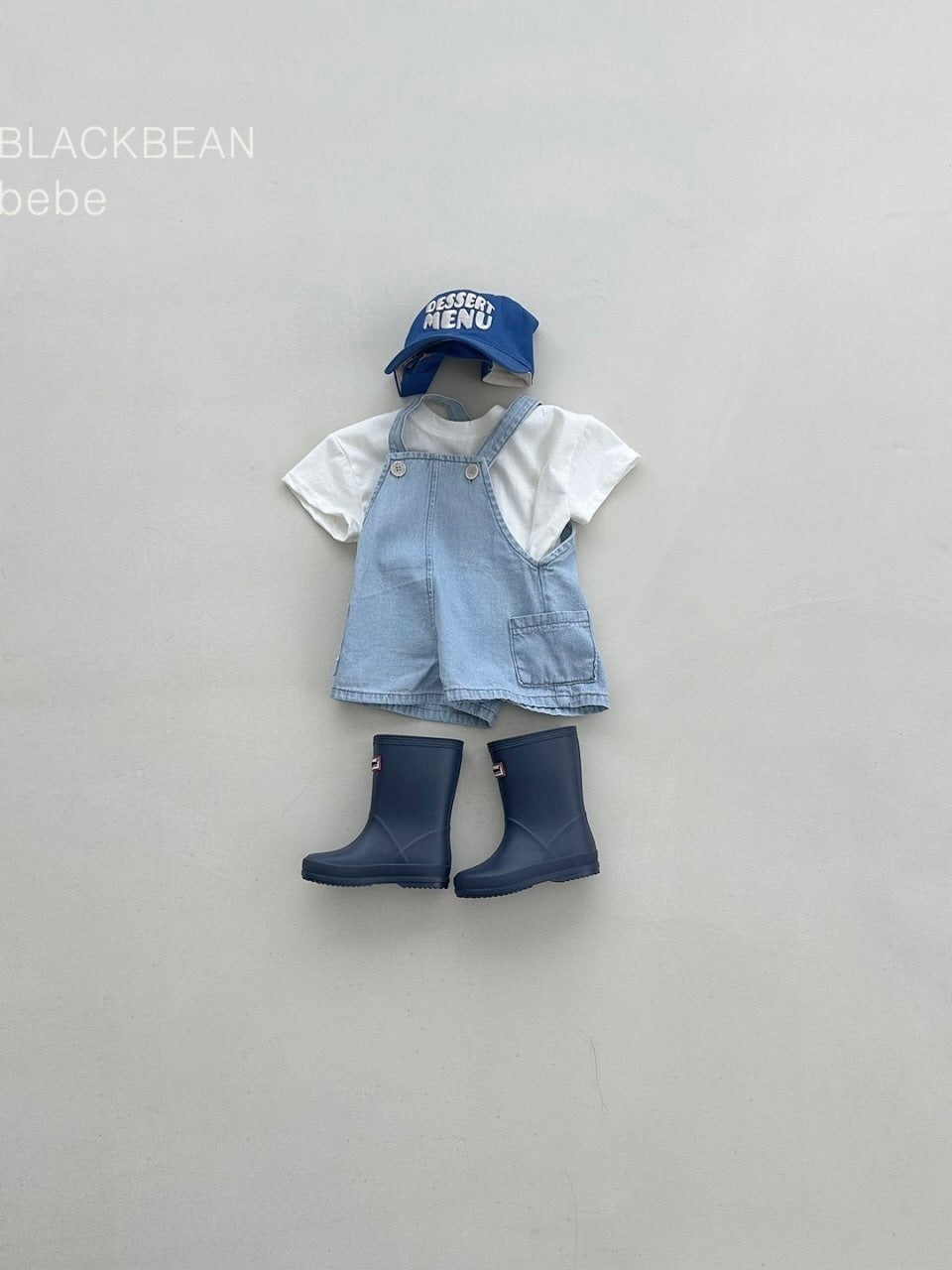 Pocket denim overall set