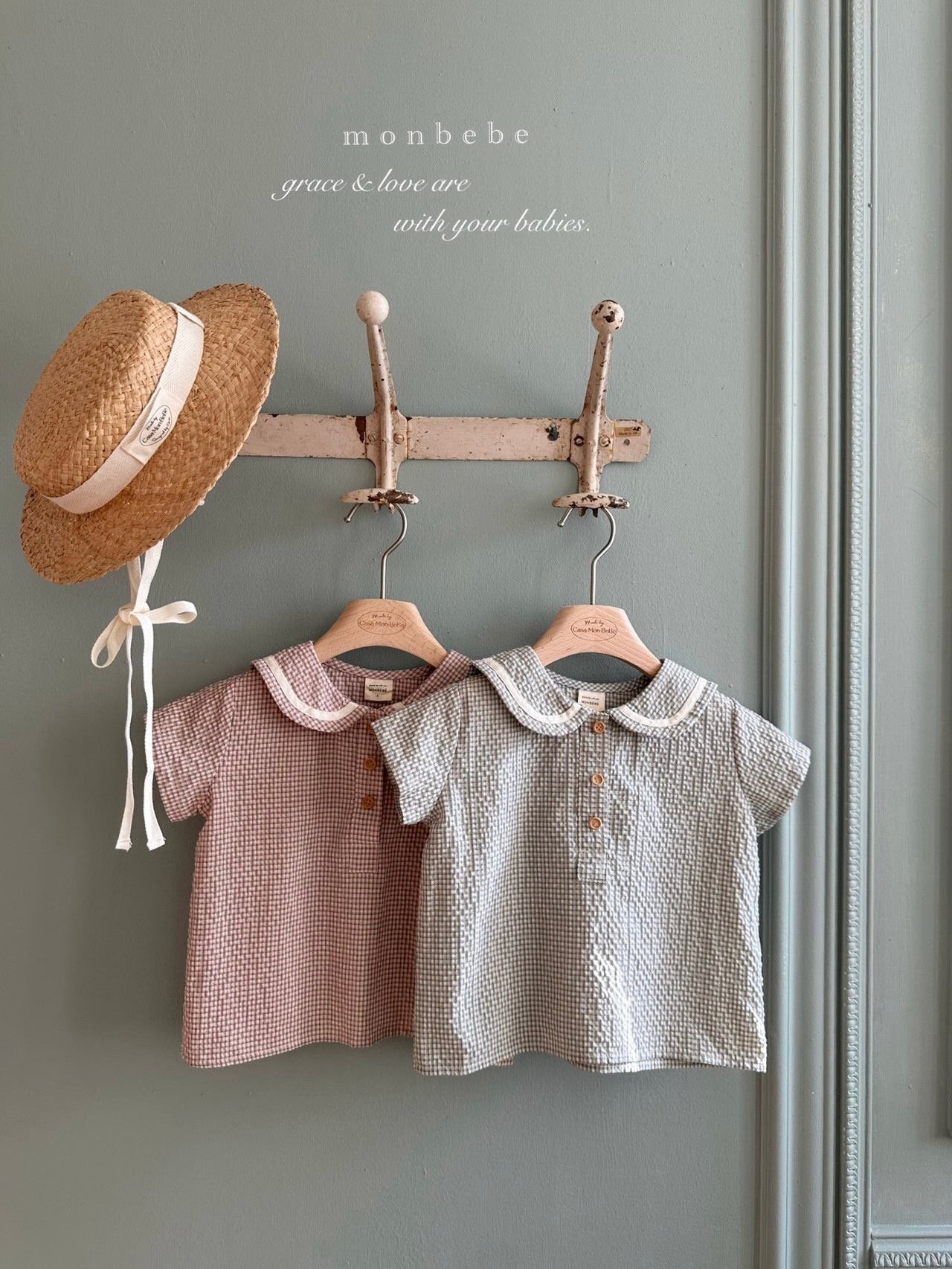 Checked sailor blouse