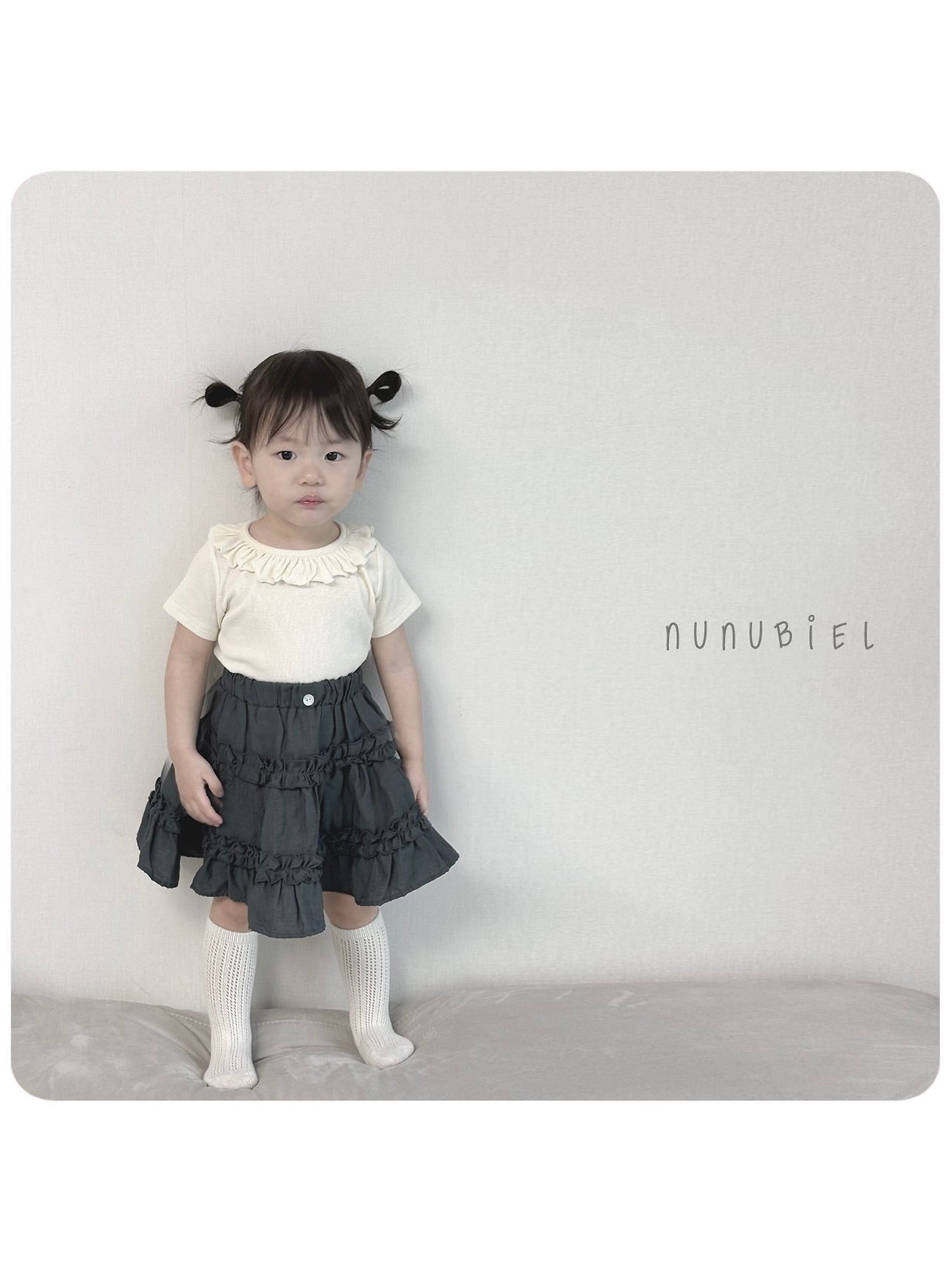 Ribbed frill T shirts
