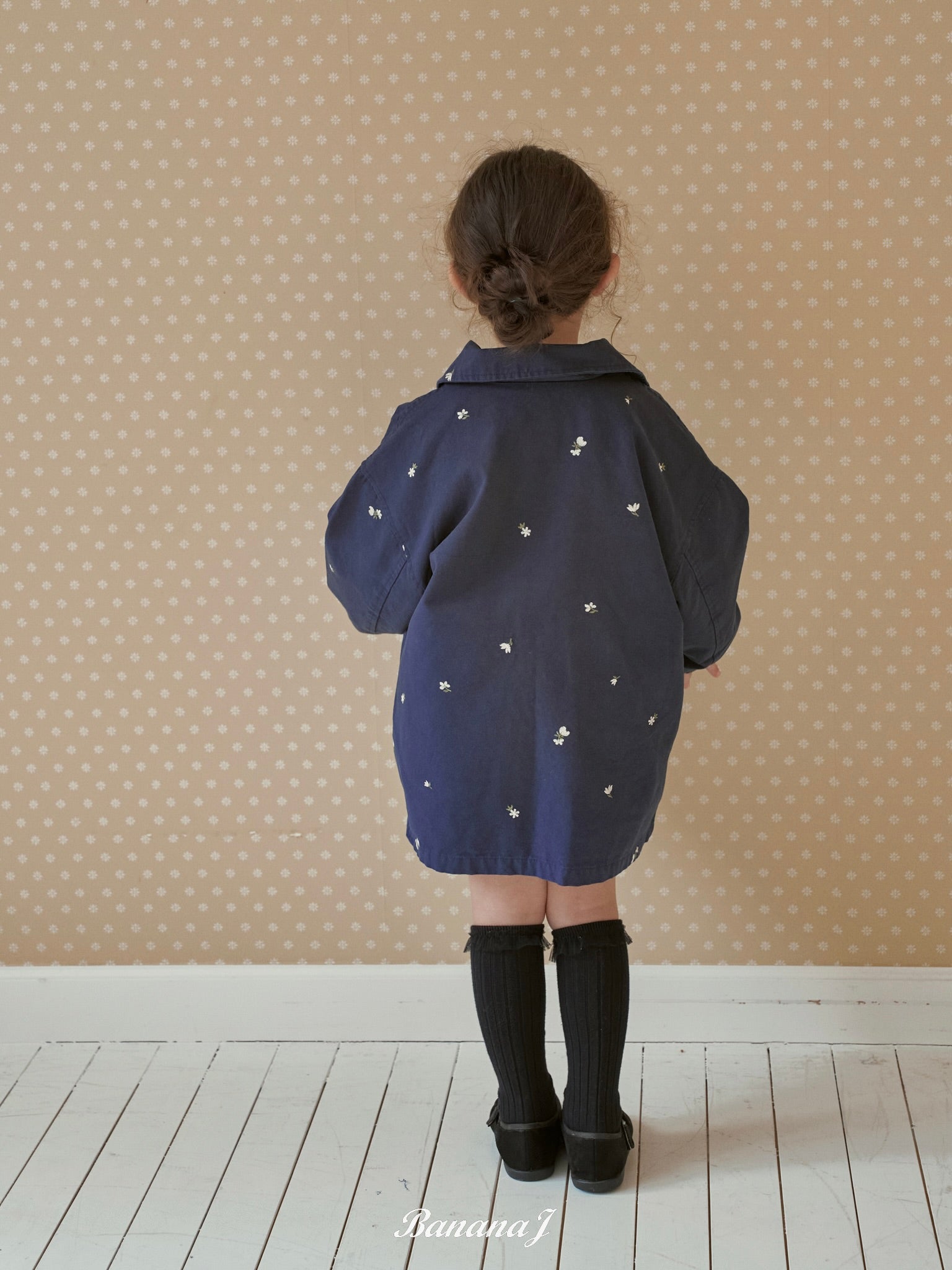 Floral embroidery jacket