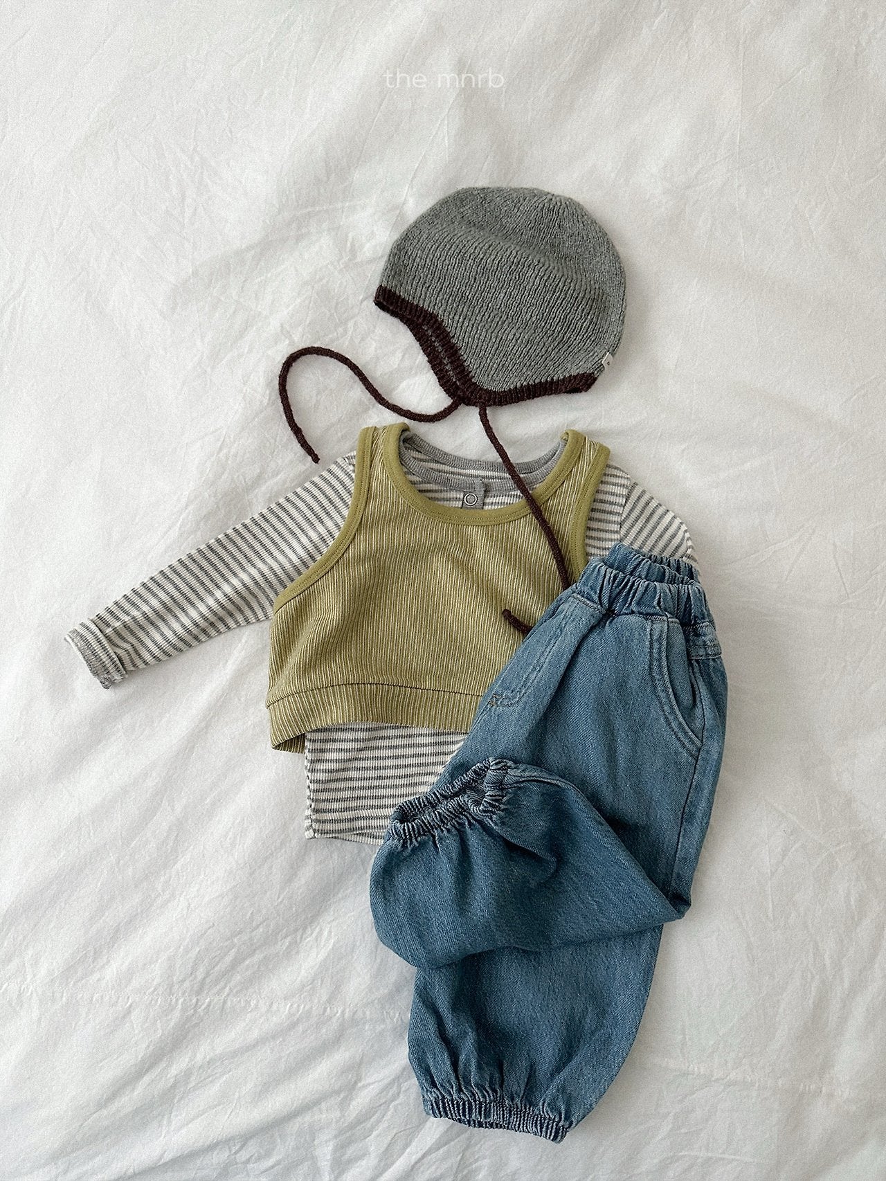 Stitch denim jogger pants