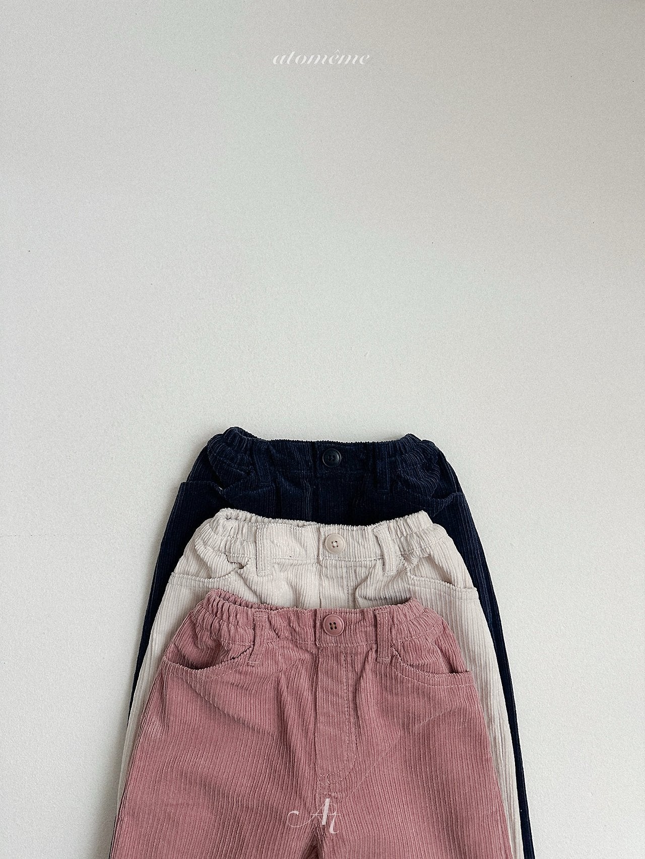 Crepe corduroy pants