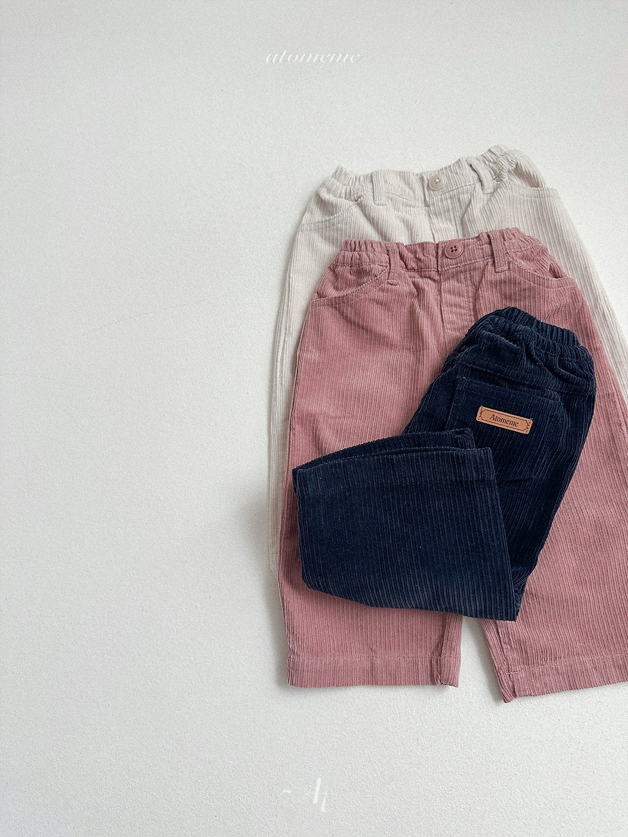 Crepe corduroy pants