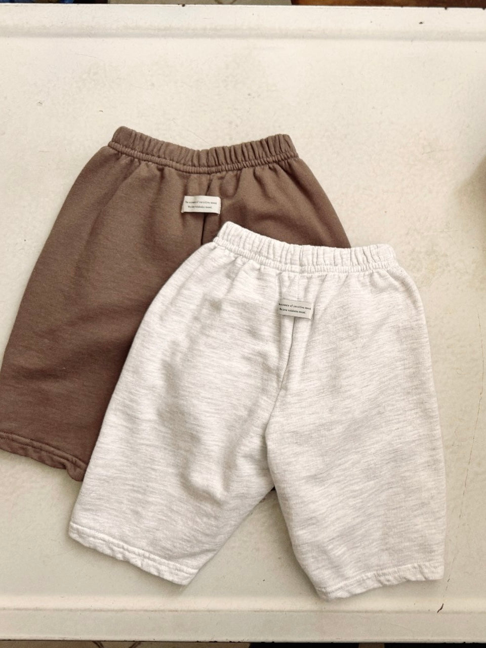 Fron slit ribbed pants