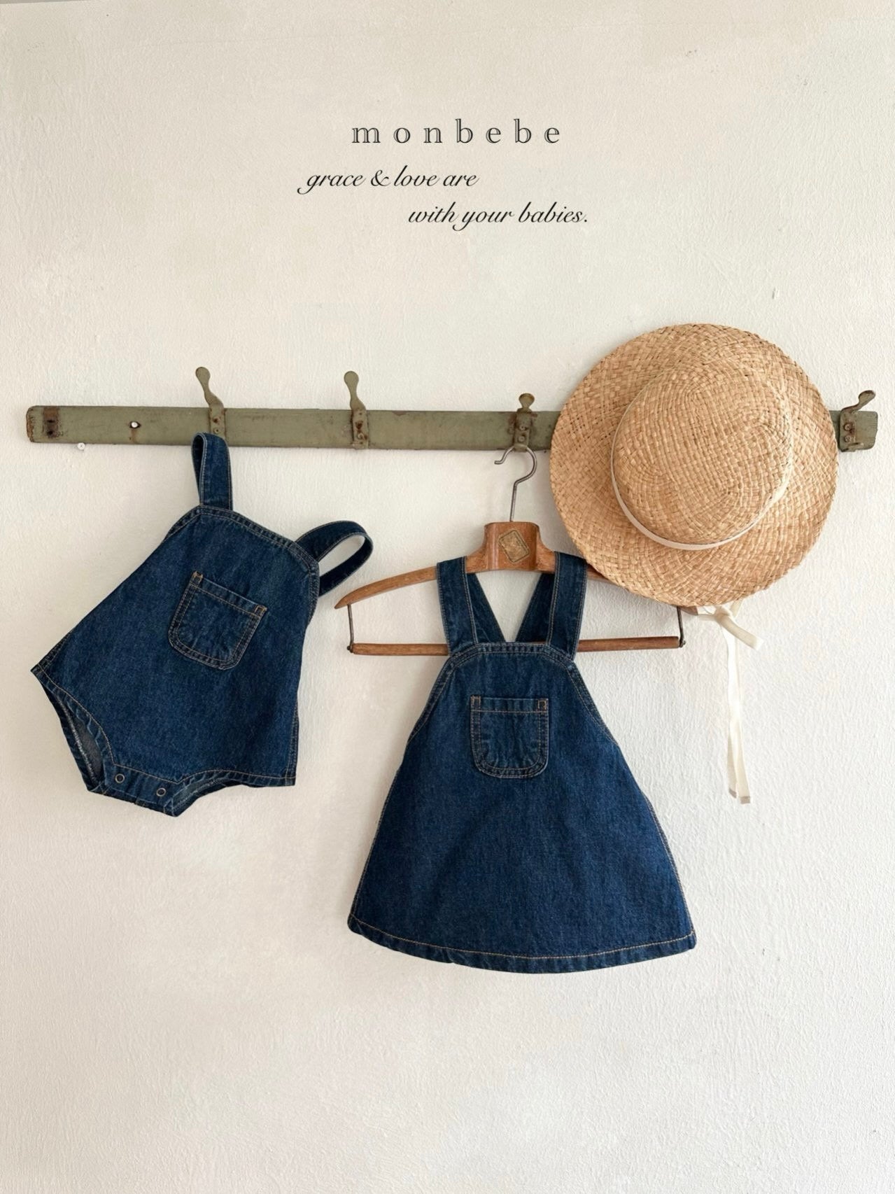 Bonbon denim suspender
