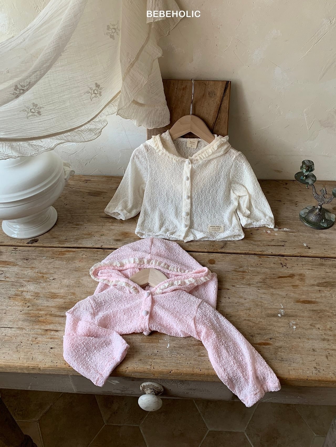 Lace hooded jacket
