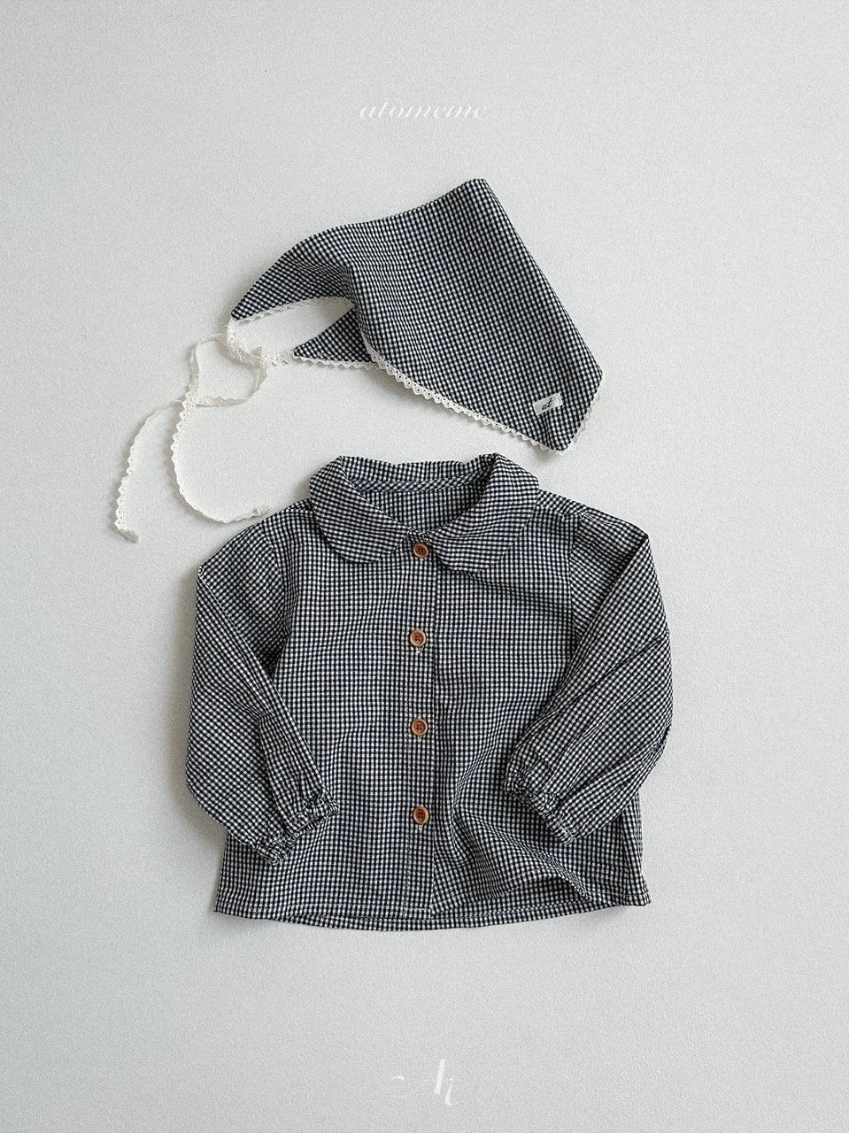 Ini check pattern blouse