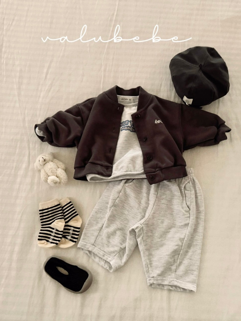 Fron slit ribbed pants