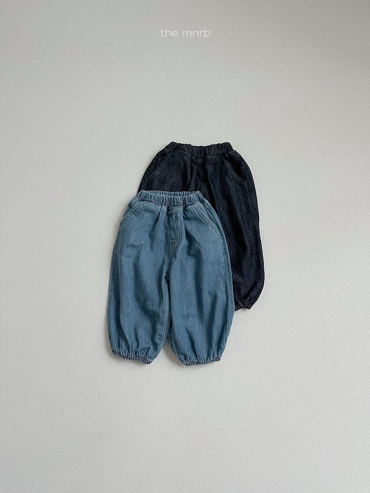 Stitch denim jogger pants