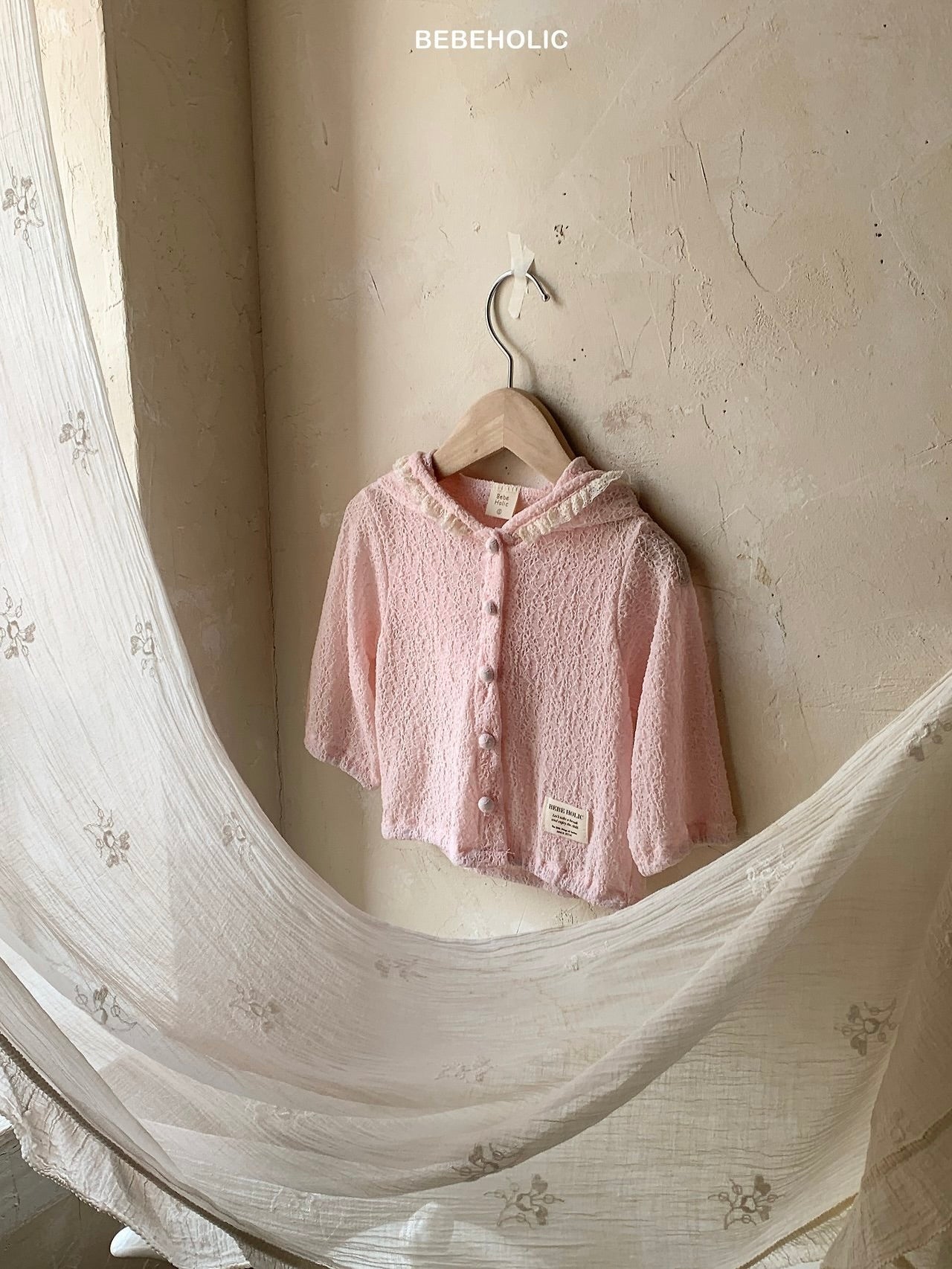 Lace hooded jacket