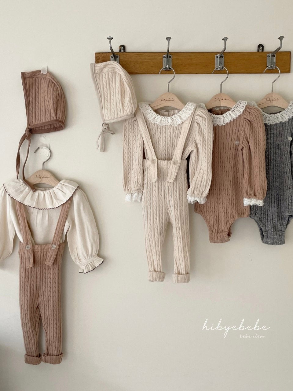 Ellis knit suspender leggings set