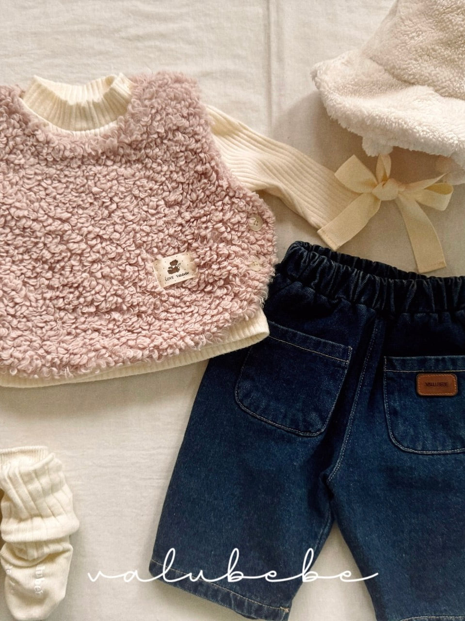 Baby lamb boa vest